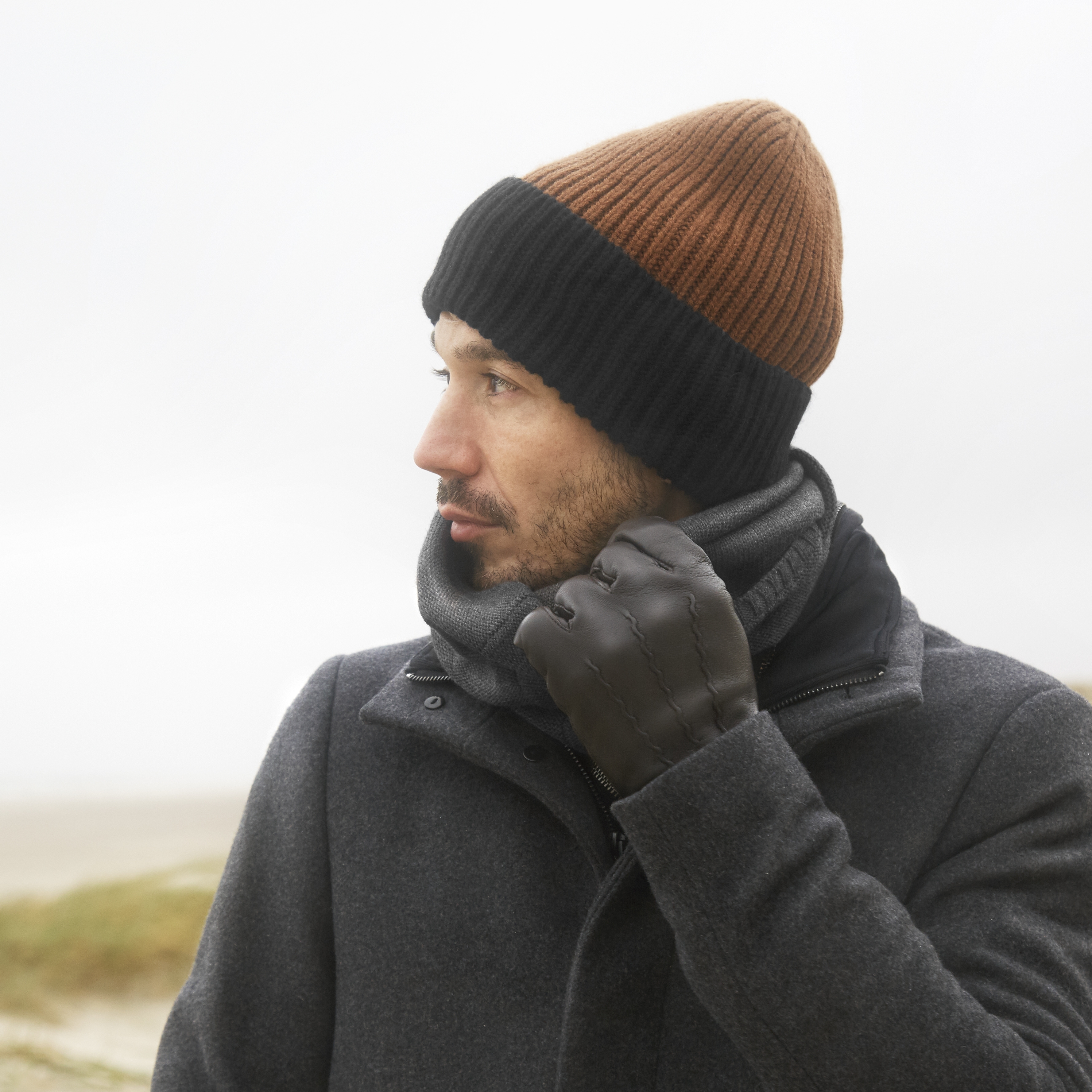 Frencis Black & Brown Montagna Beanie  - 2