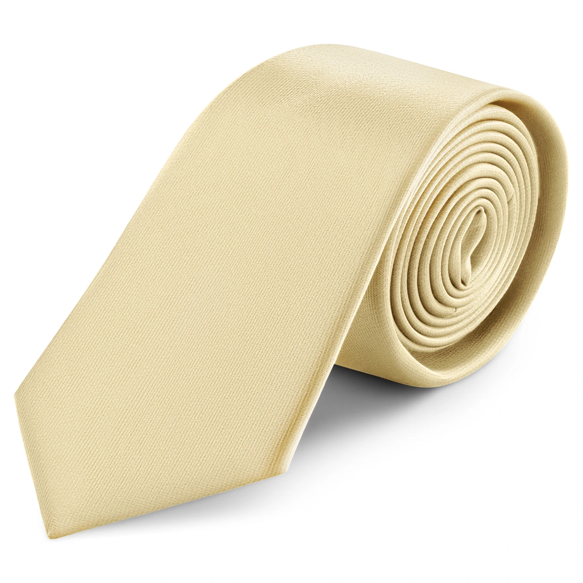 Zilverkleurige Satijnen Stropdas van 8 cm | Op voorraad Zilverkleurige Satijnen Stropdas van 8 cm | Op voorraad