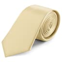 Kravata iz satena barve šampanjca širine 8 cm Kravata iz satena barve šampanjca širine 8 cm