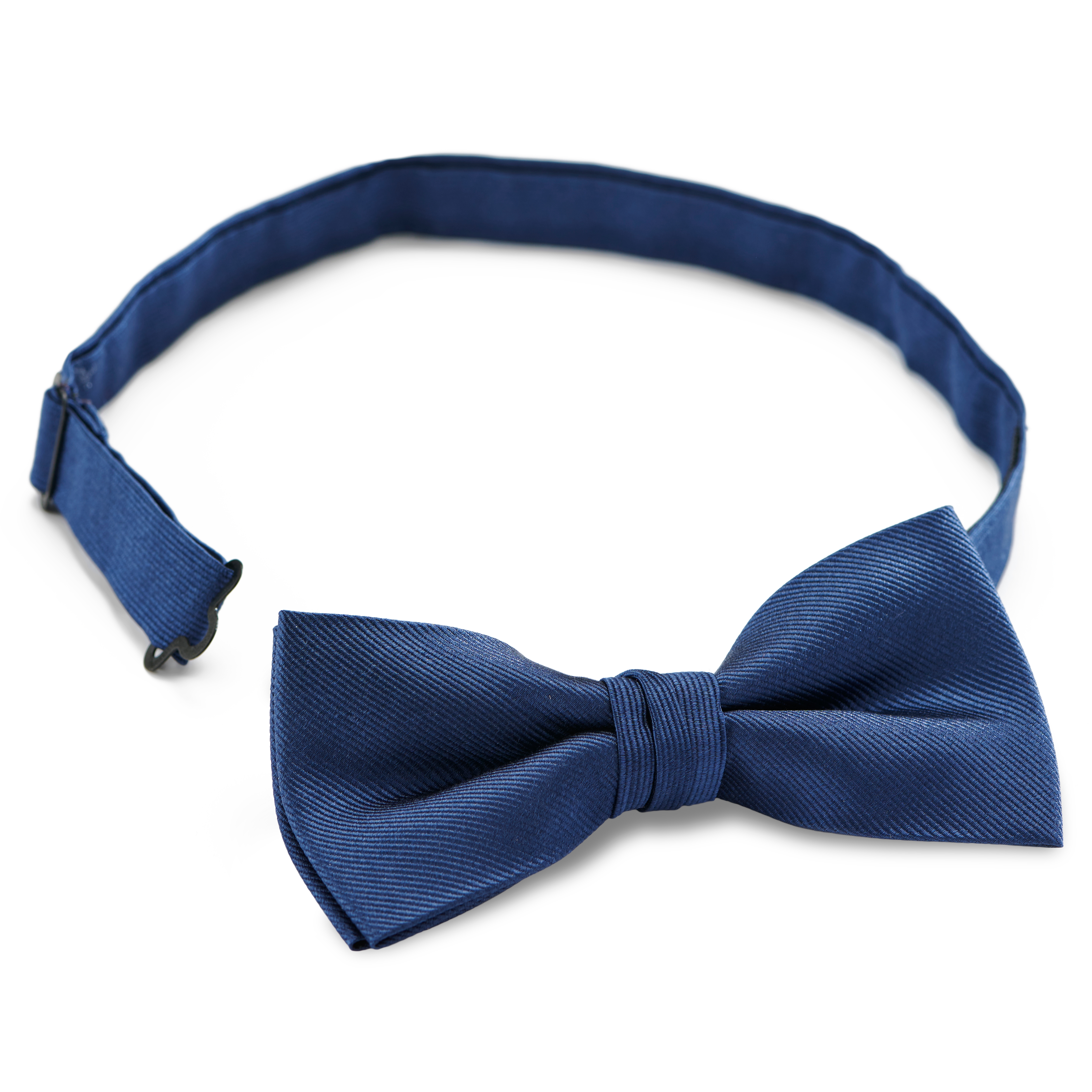 Tummansininen valmiiksi solmittu rusetti silkkitvilliä - 3