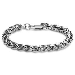 Essentials | 8 mm Silver-Tone Wheat Chain Bracelet