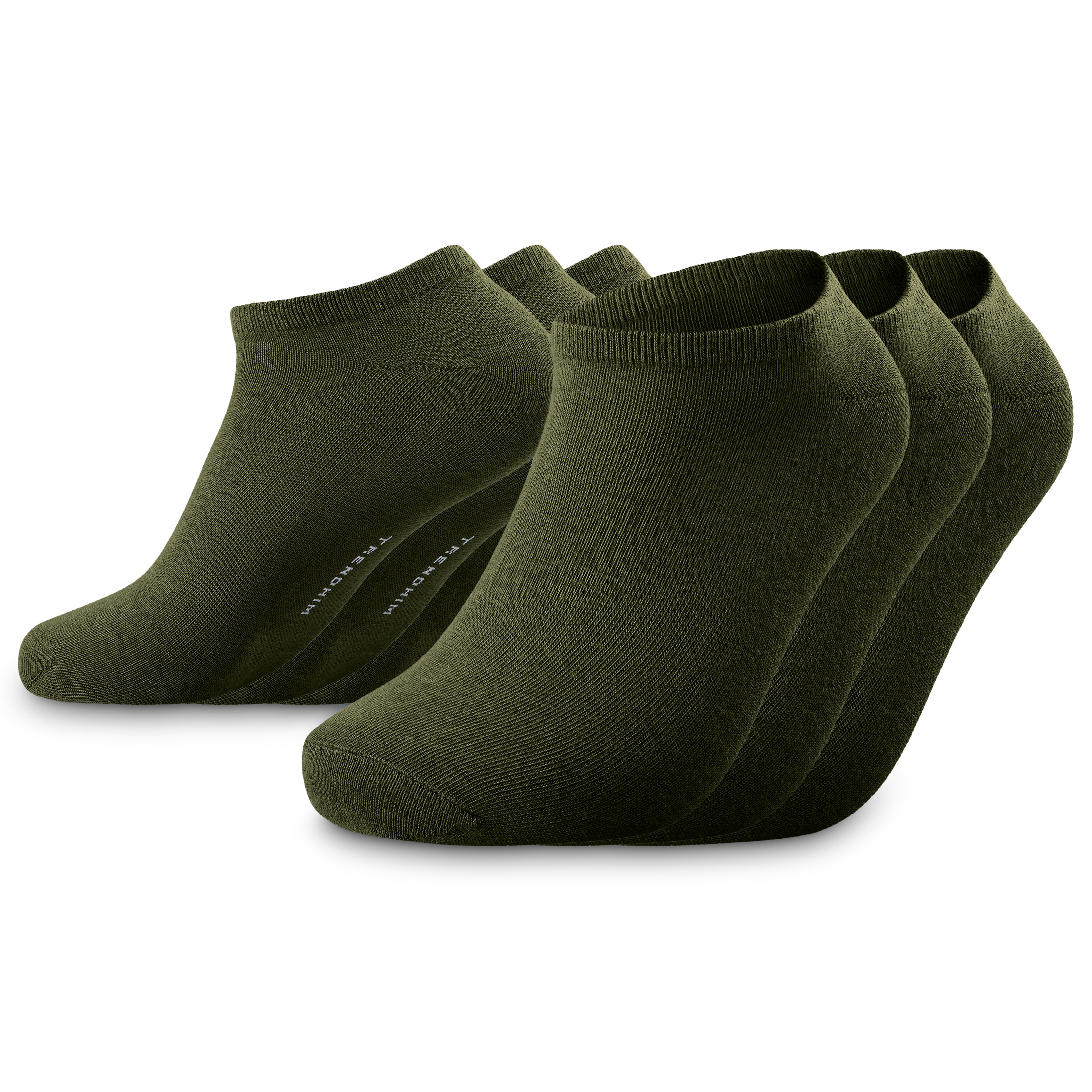 TrueFeel | 3er-Pack Olivgrüne Bambus-Knöchelsocken - 1
