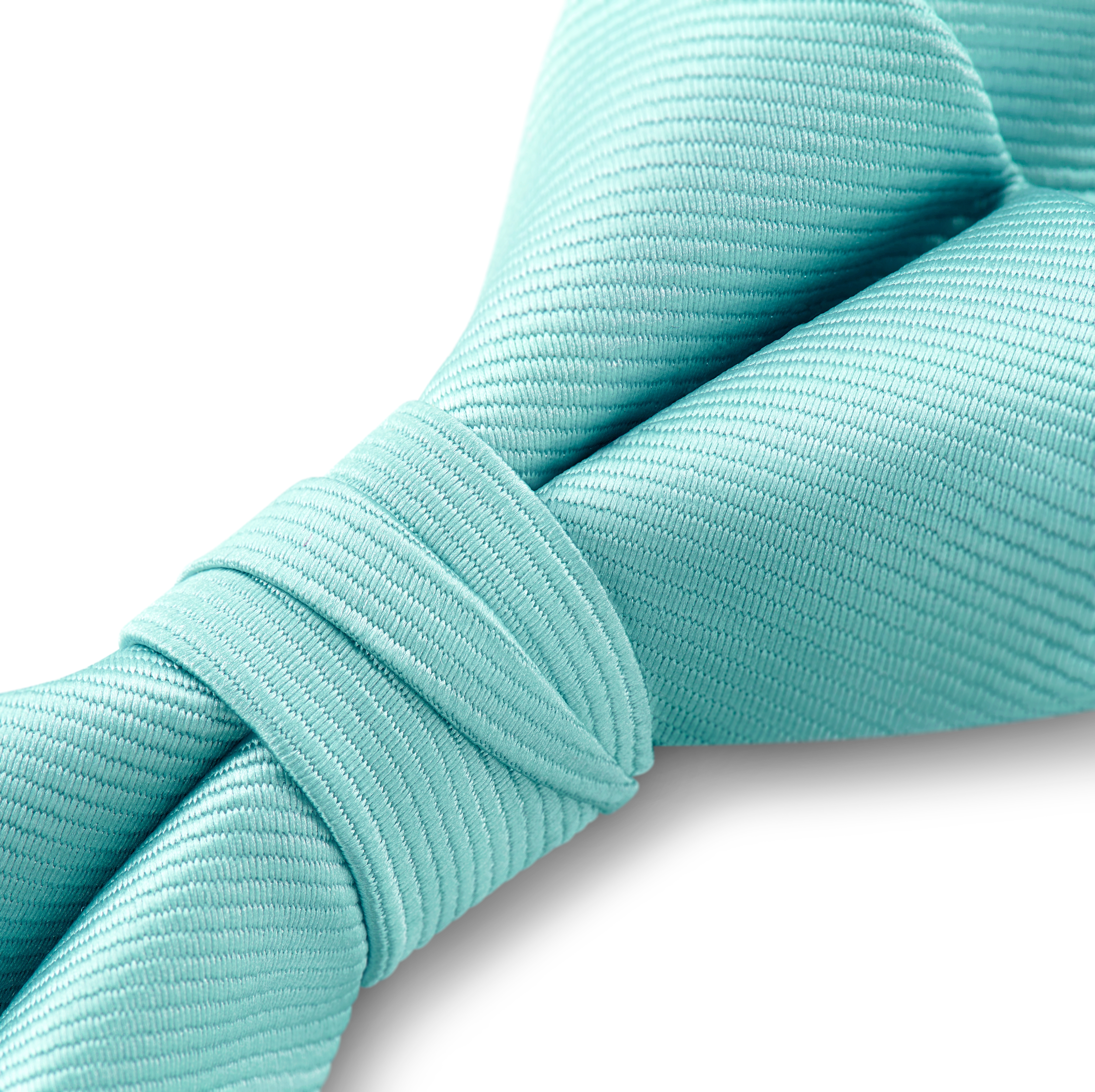 Baby Blue Pre-Tied Grosgrain Diamond Tip Bow Tie - 3