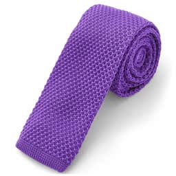 Corbata de punto lila