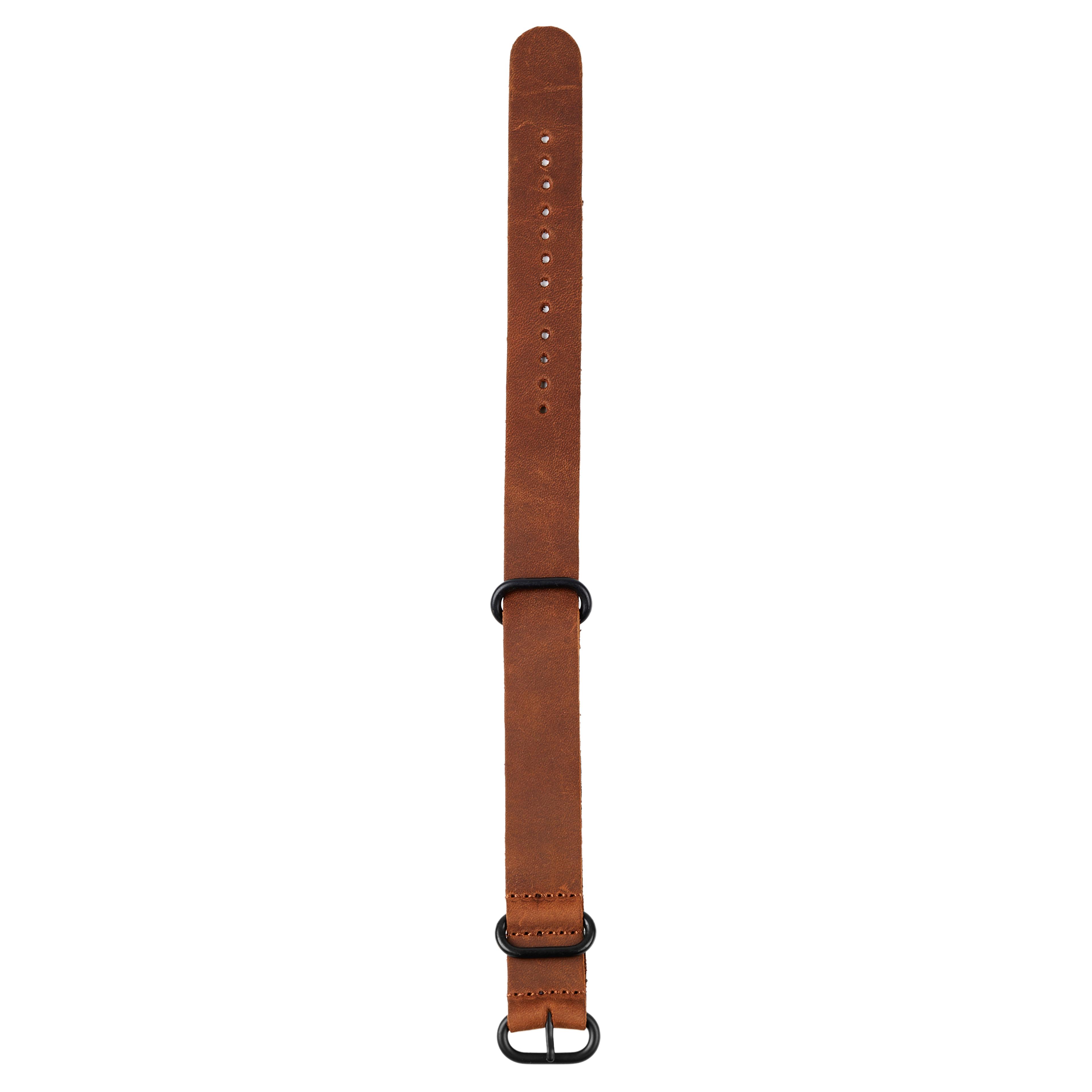 Brown Leather Watch Strap - 20mm - 2