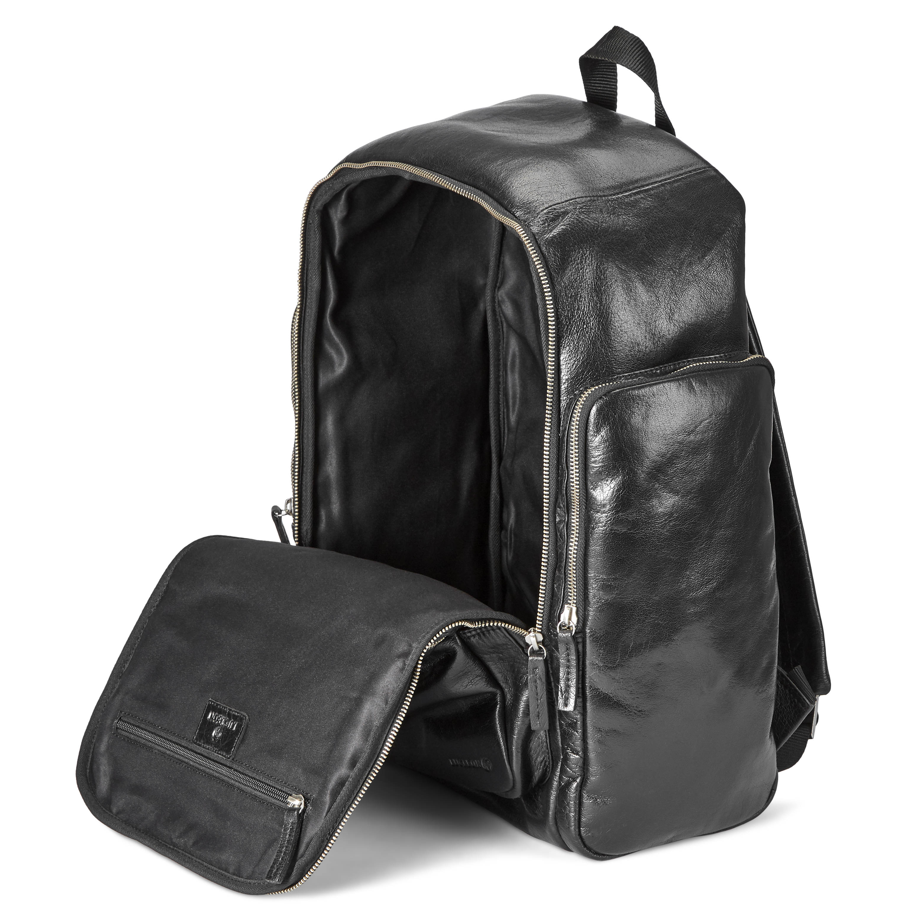 Sac à dos California en cuir noir  - 11