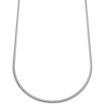 Essentials | 3 mm Silberfarbene Fischgräten-Halskette