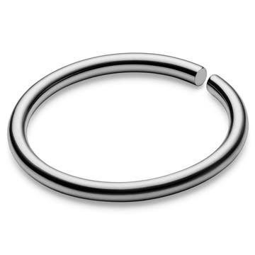 10 mm Nahtloser Chirurgenstahl-Piercing-Ring in Silberton