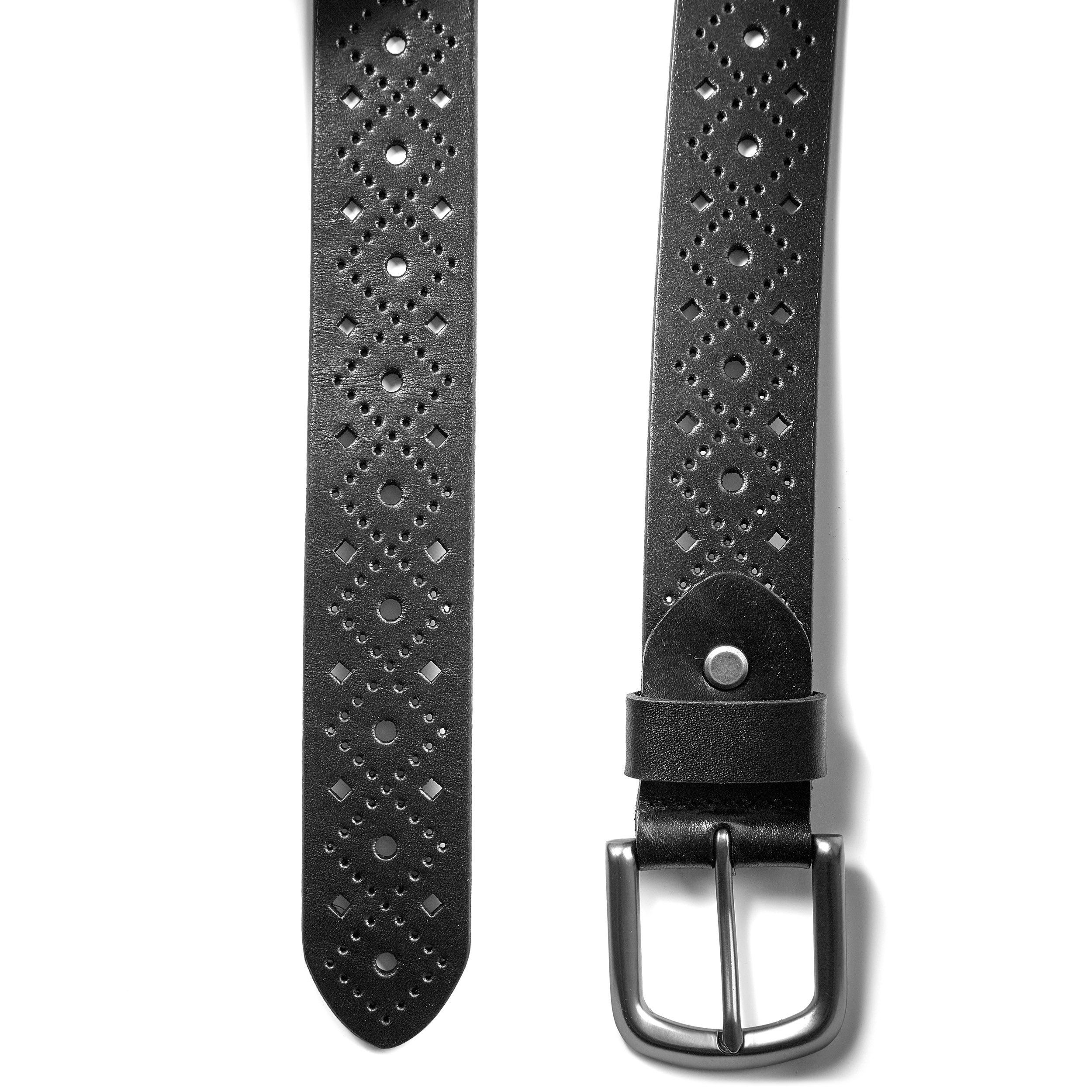 Musta Yksityiskohtainen Texas Vyö - 2