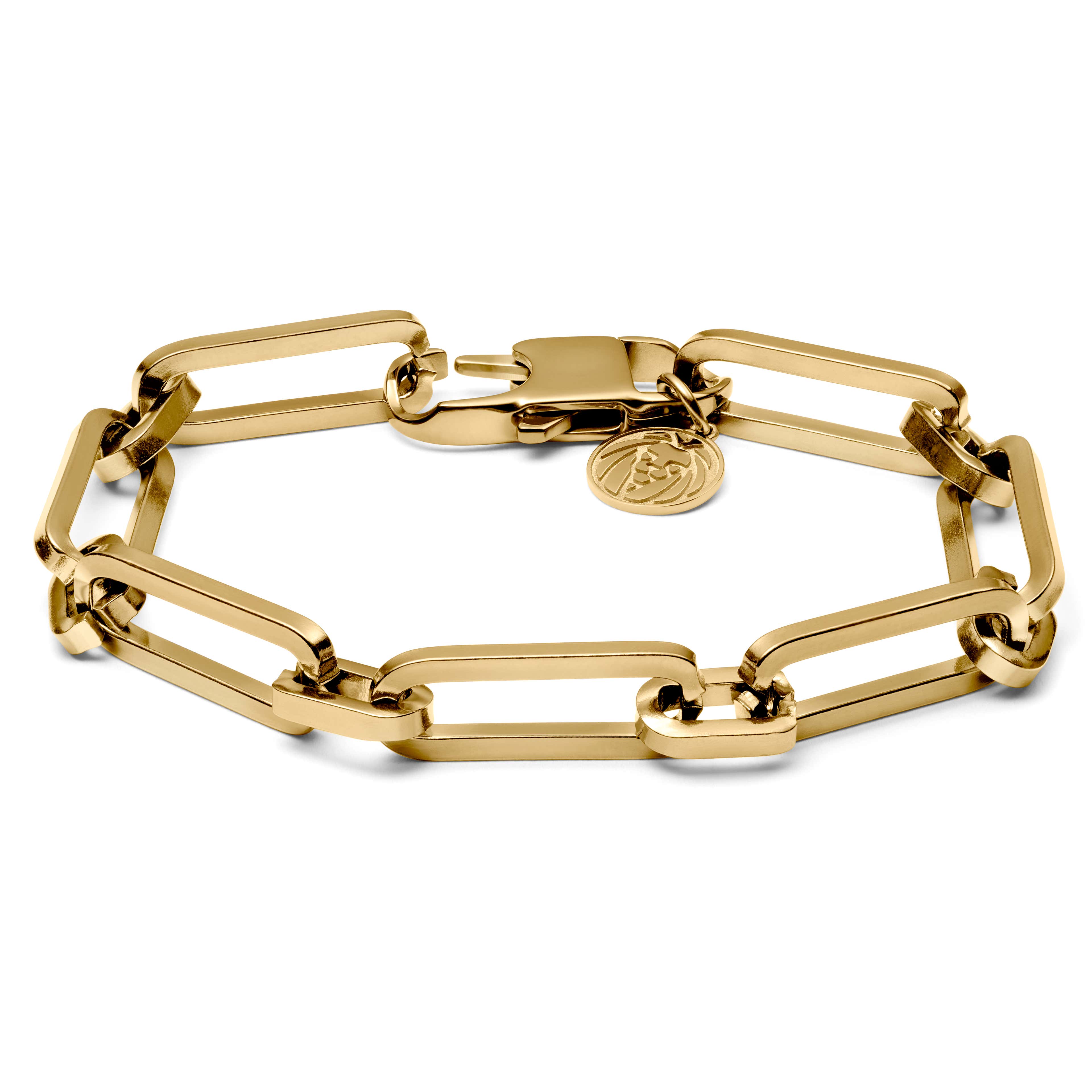 Cedric Amager Gold-Tone Cable Chain Bracelet