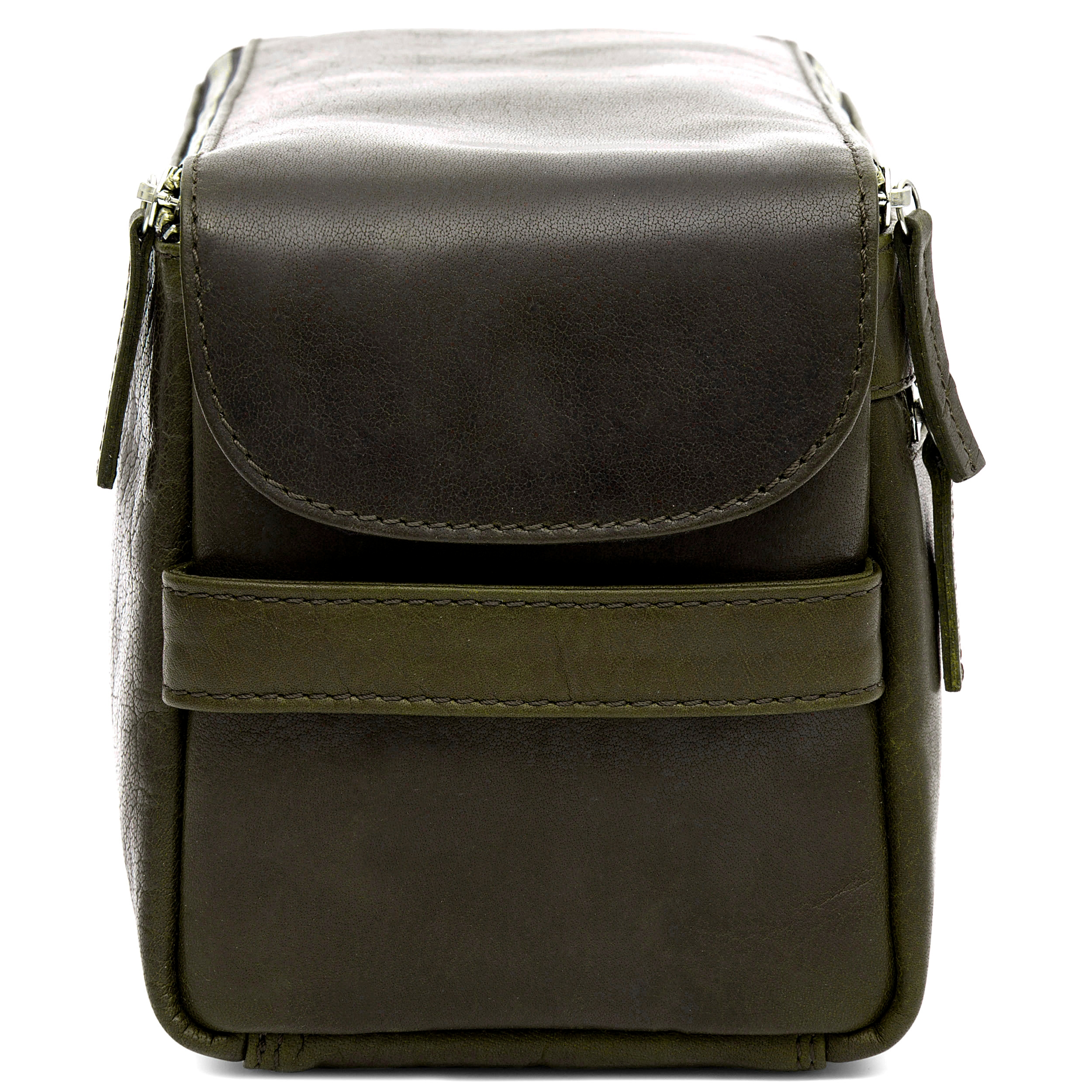 Montreal XL Olivengrønn Toalettmappe av Skinn - 3