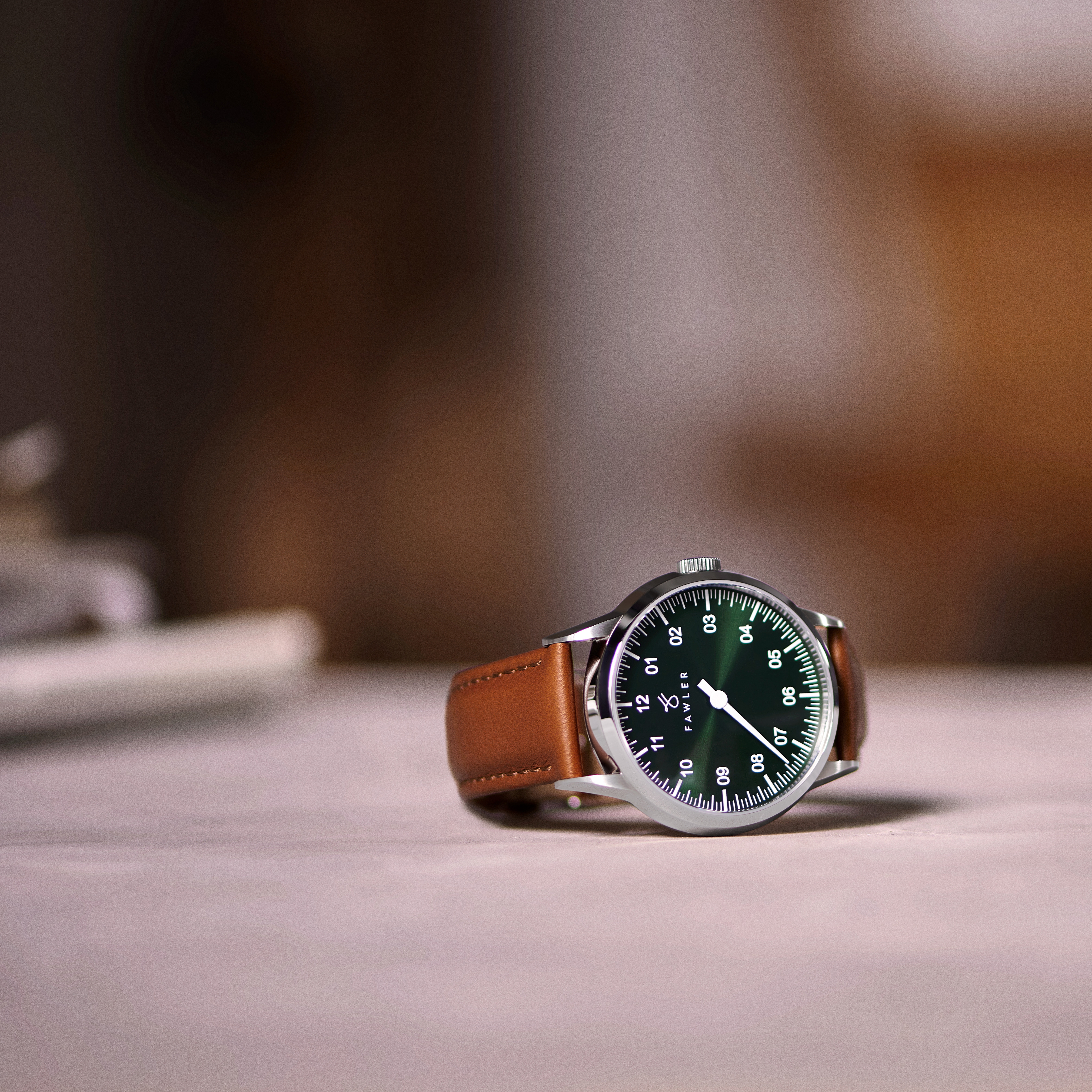 Paz |  Montre habillée verte à une seule aiguille en acier inoxydable  - 7