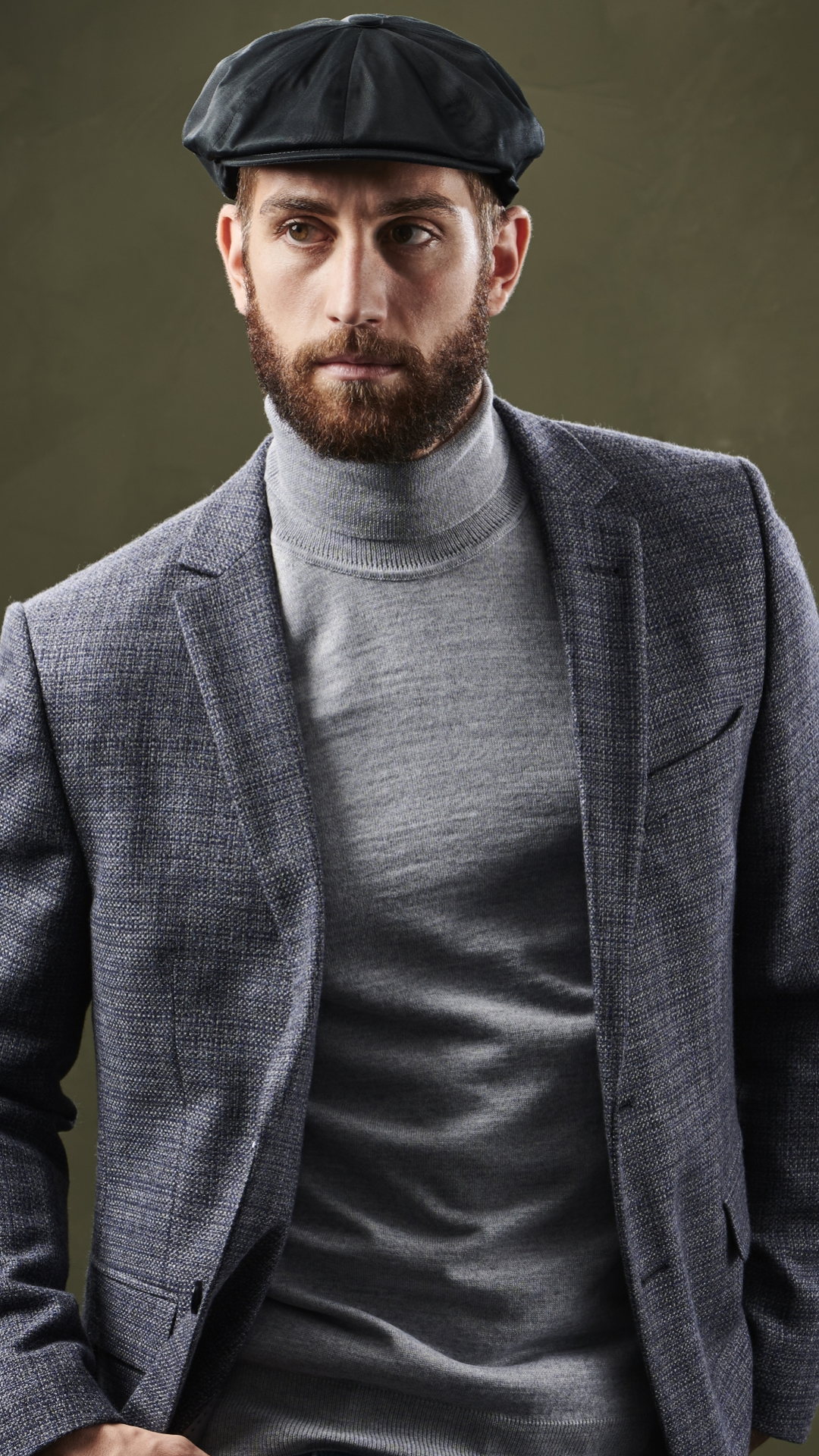 Herenpet Harris Tweed, Blauwbruin