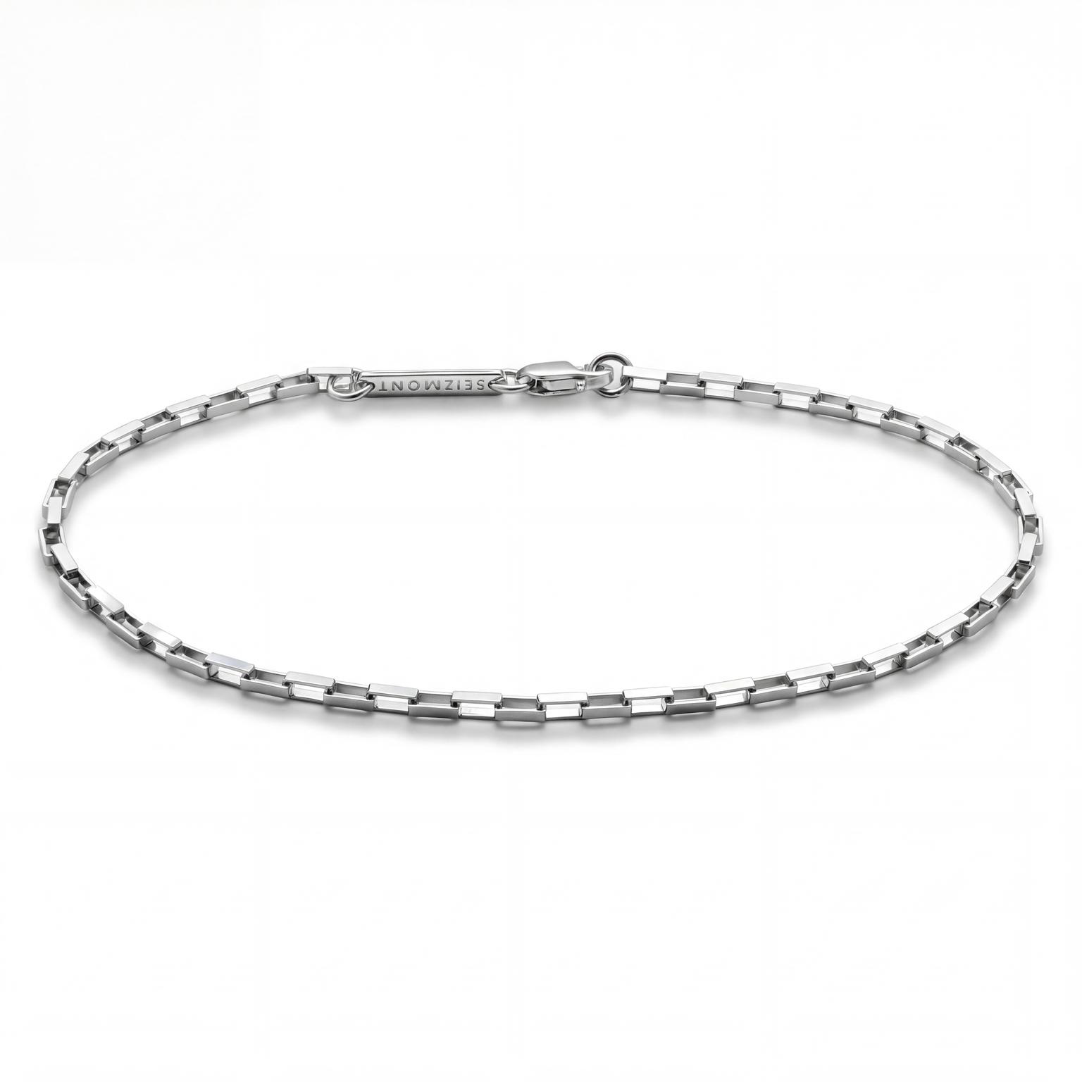 New Classics | 925 sterling ezüst téglalap alakú kábellánc karkötő 2 mm New Classics | 925 sterling ezüst téglalap alakú kábellánc karkötő 2 mm