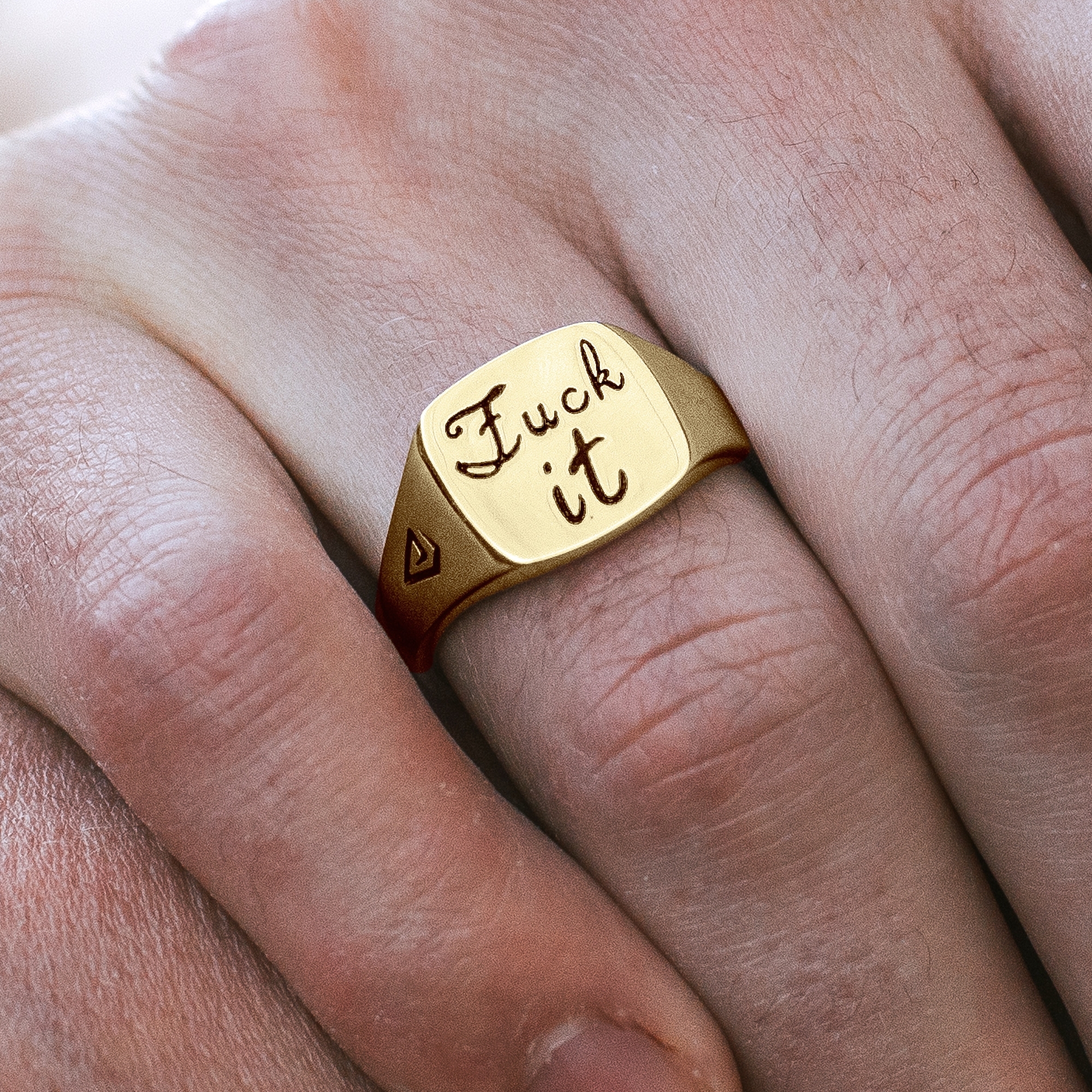 F * ck it 925s Guldring - 4