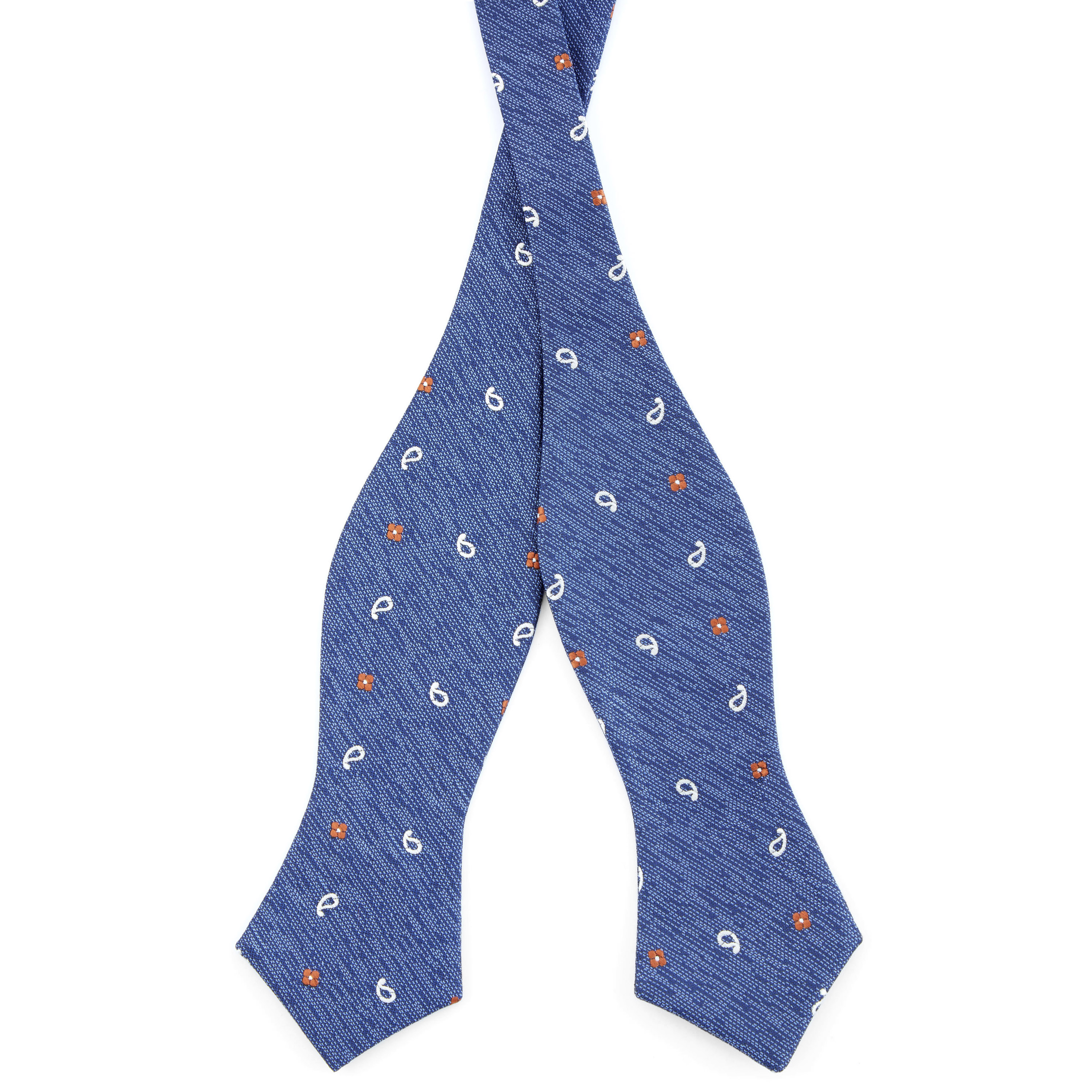 Casual Blue Self-Tie Bow Tie - 1