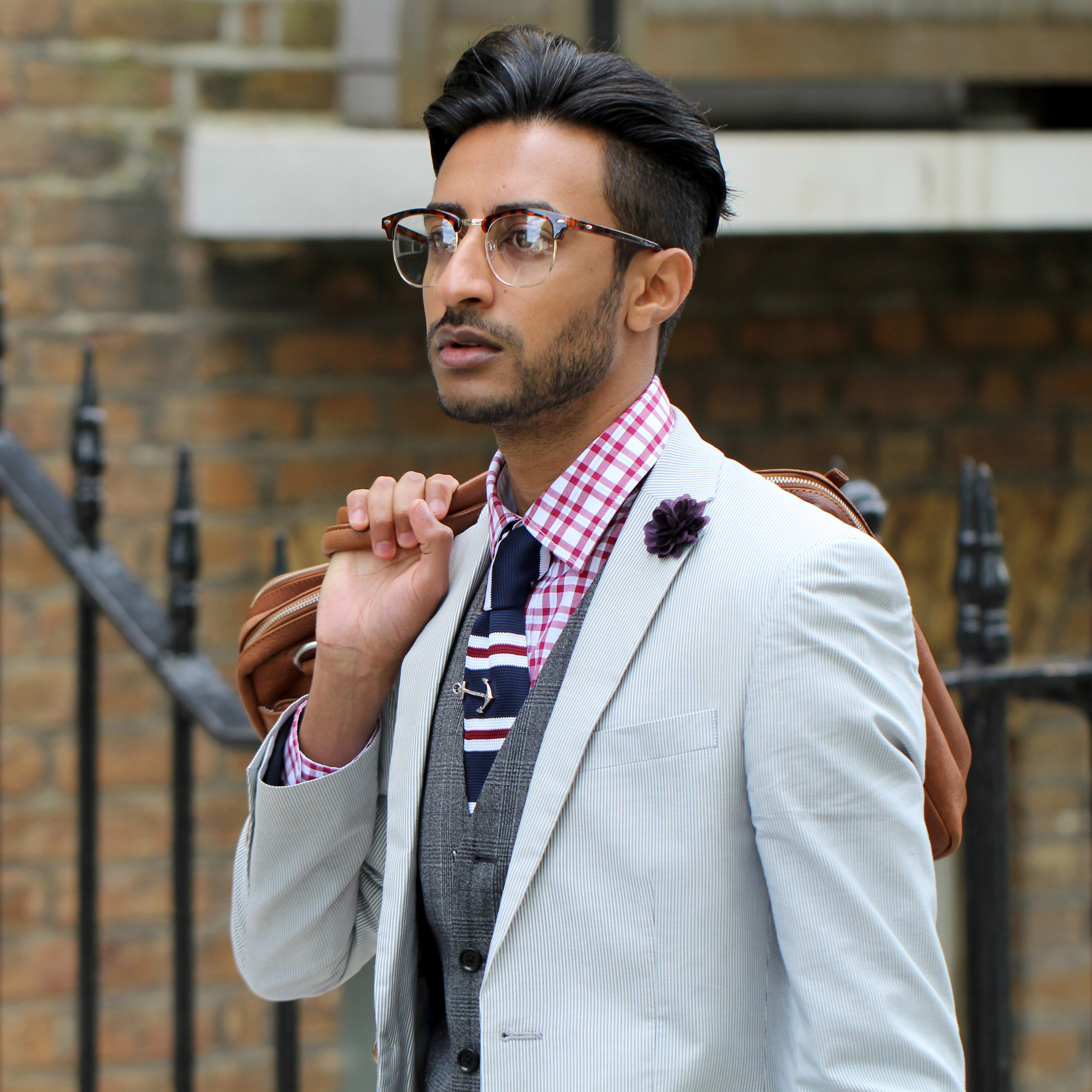 Dark Purple Lapel Flower - 5