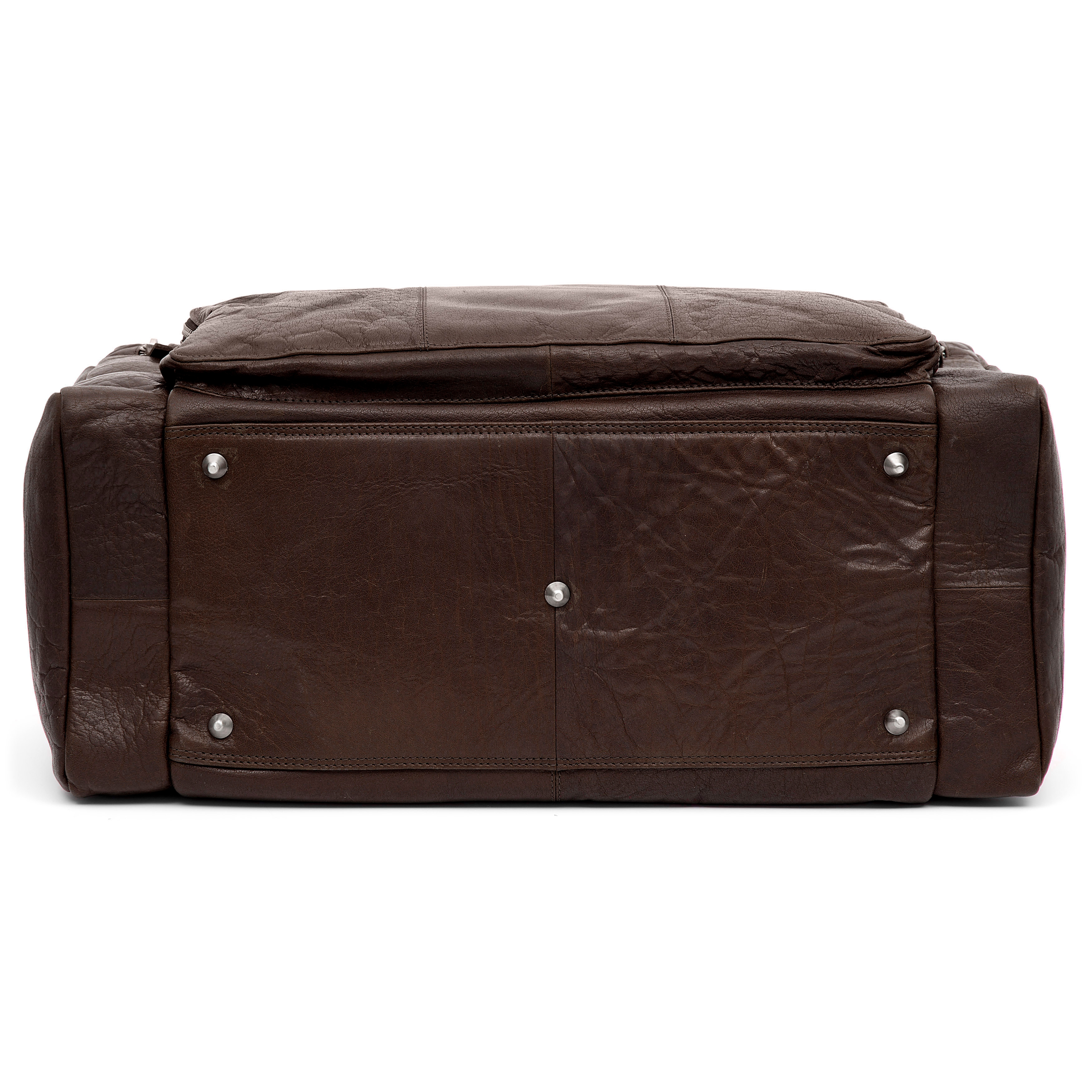 Σκούρα Καφέ Δερμάτινη Ταξιδιωτική Τσάντα Montreal - 6
