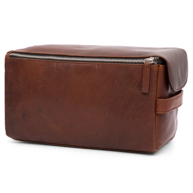 Montreal | XL Tan Leather Wash Bag Montreal | XL Tan Leather Wash Bag
