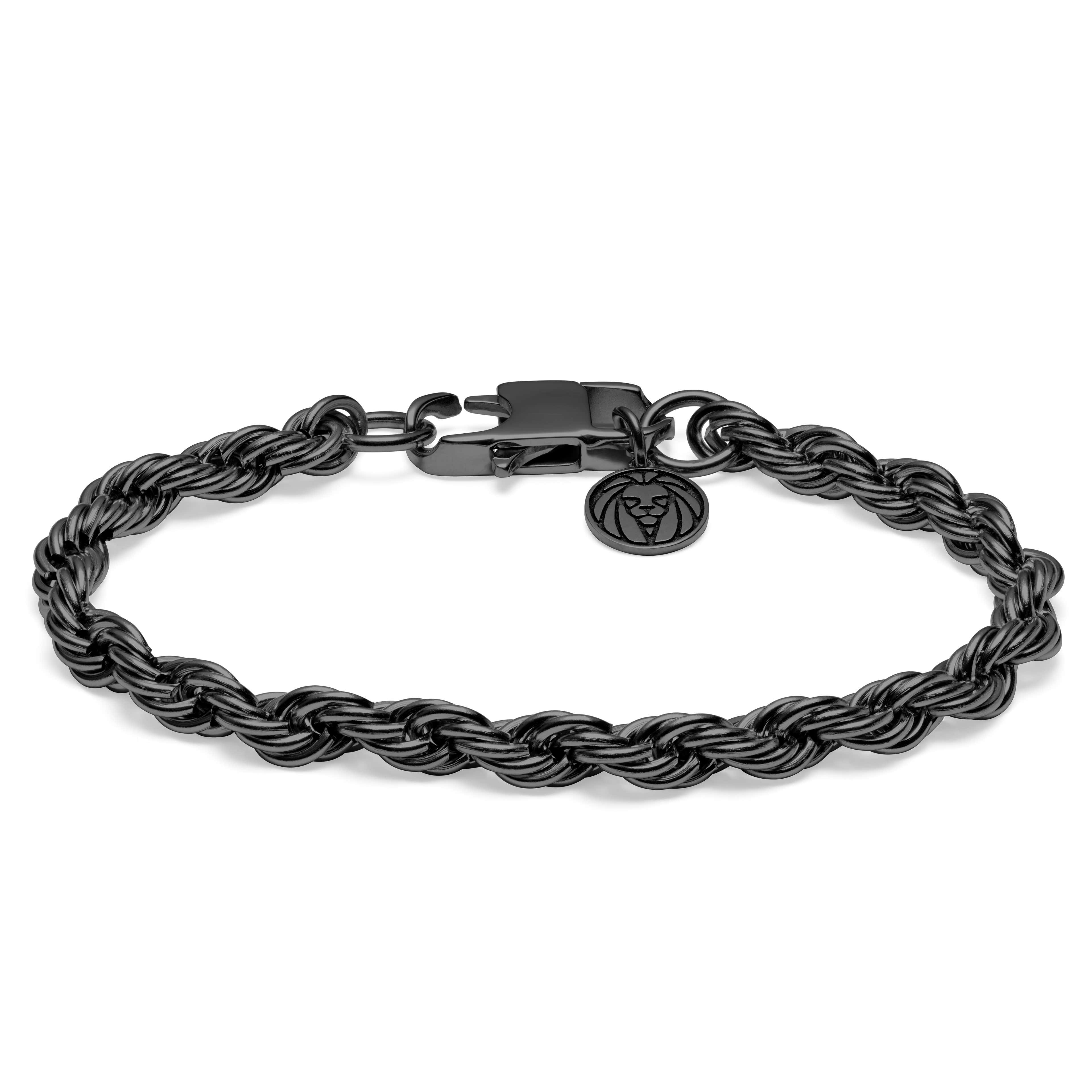Corwin Amager Gunmetal 6mm Rope Chain Bracelet