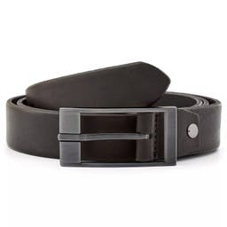 Modern Black Leather Belt