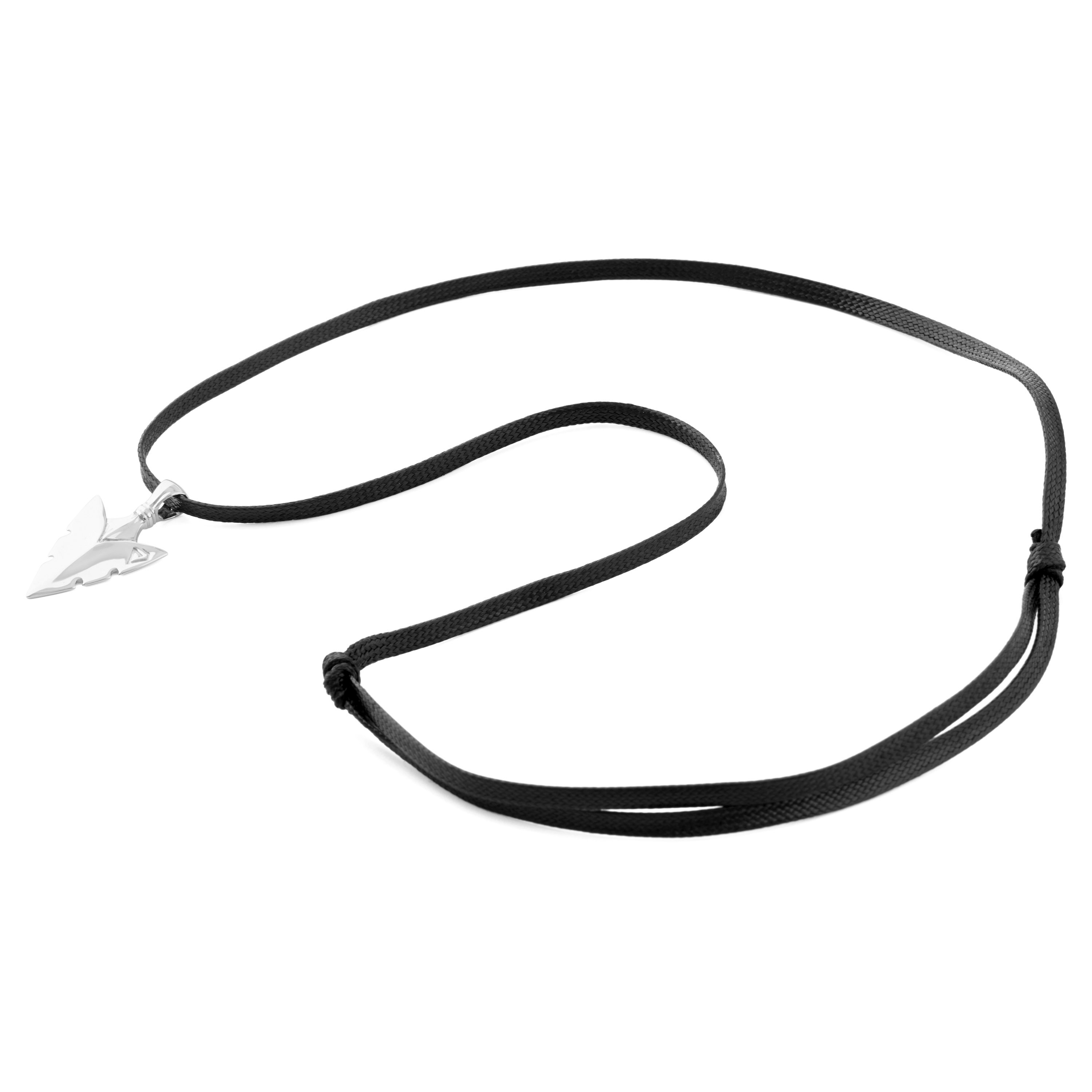 Tribujen keihäänkärki - hopeinen kaulakoru, 925-hopeaa - 4