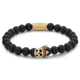 Vasilios Gold-tone Onyx Bracelet