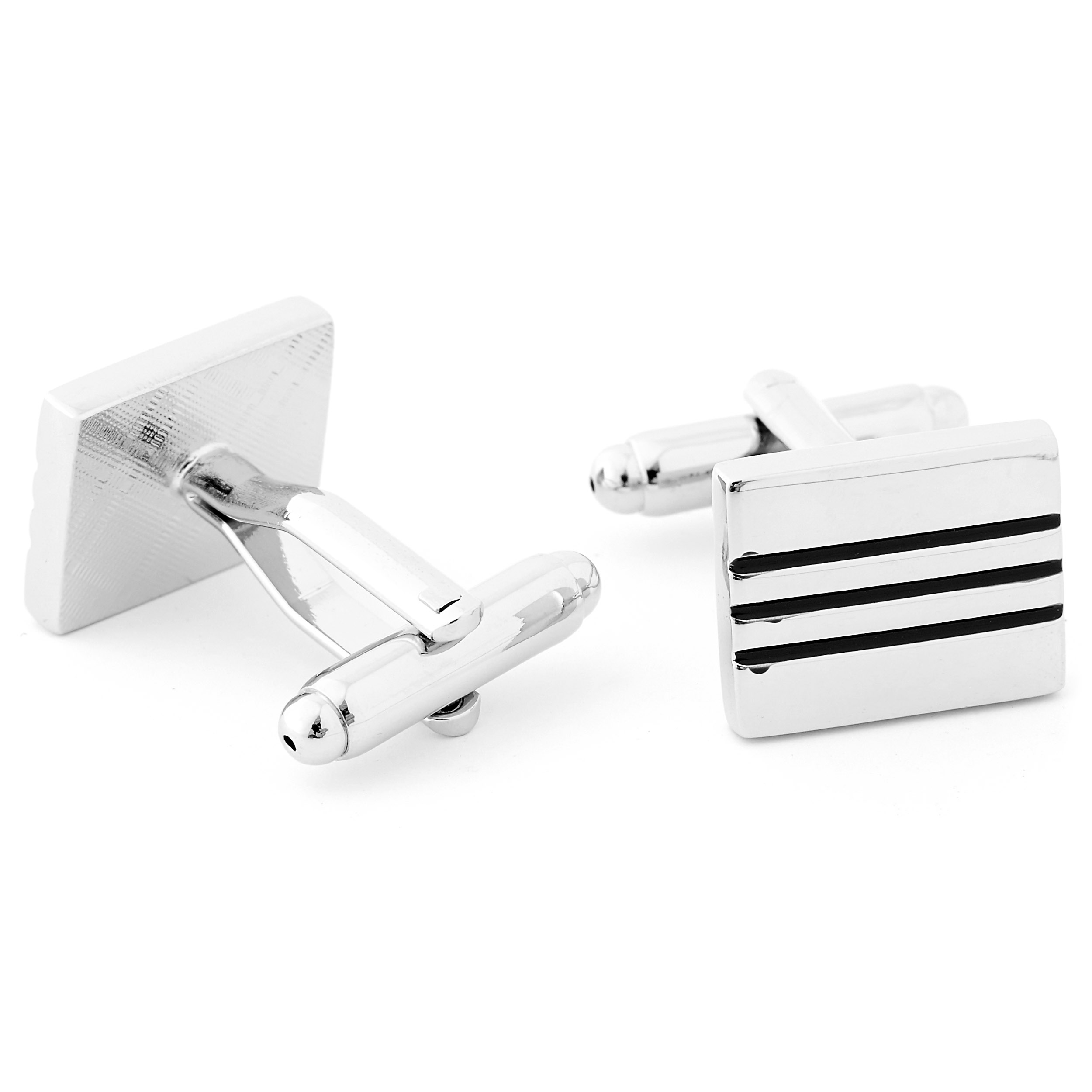 Set delicado en plateado y negro - 5