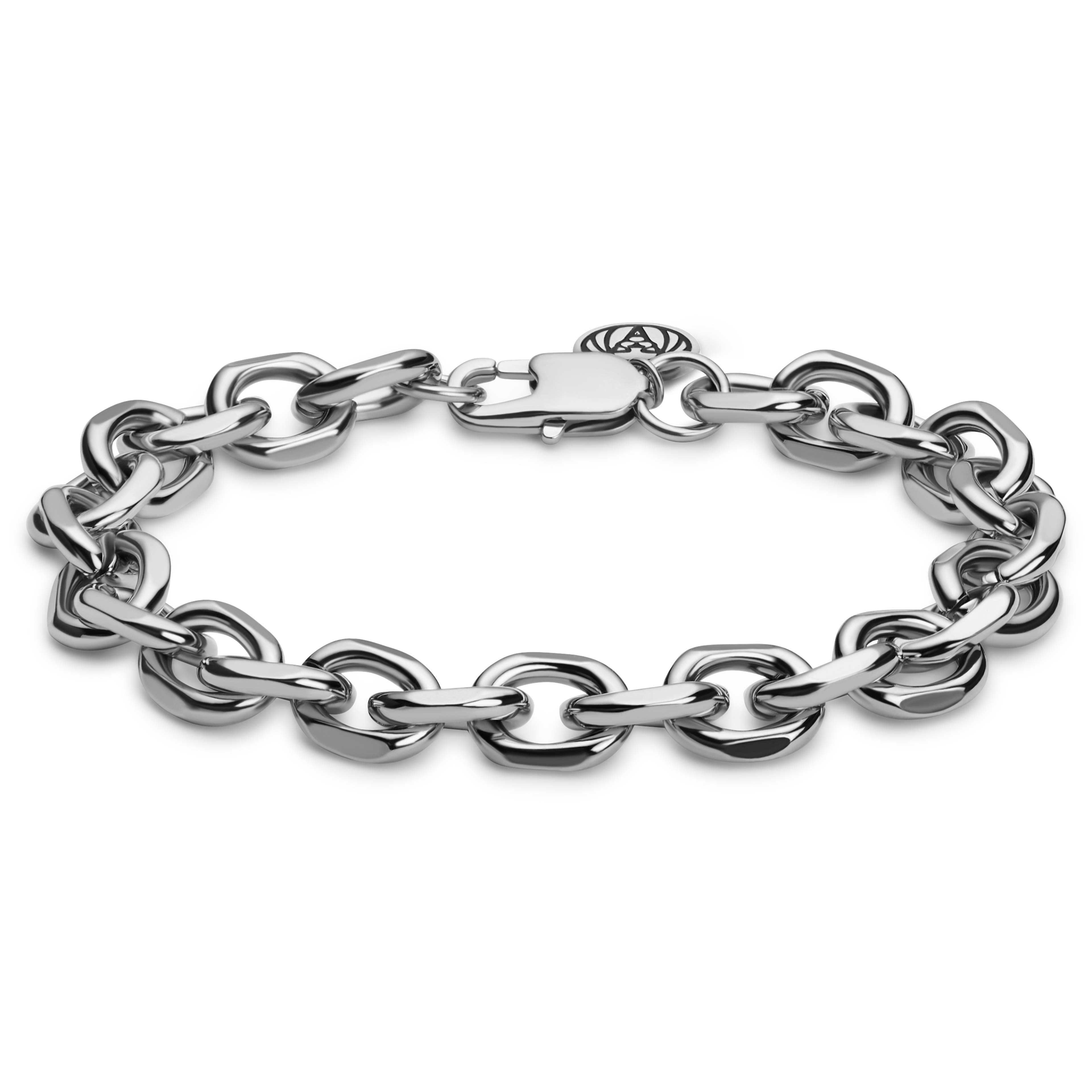 Essentials, 10 mm Silver-Tone Cable Chain Bracelet, In stock!