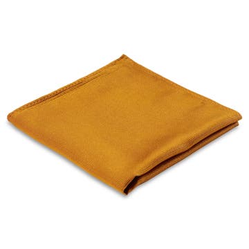 Pochette de costume dorée en sergé de soie