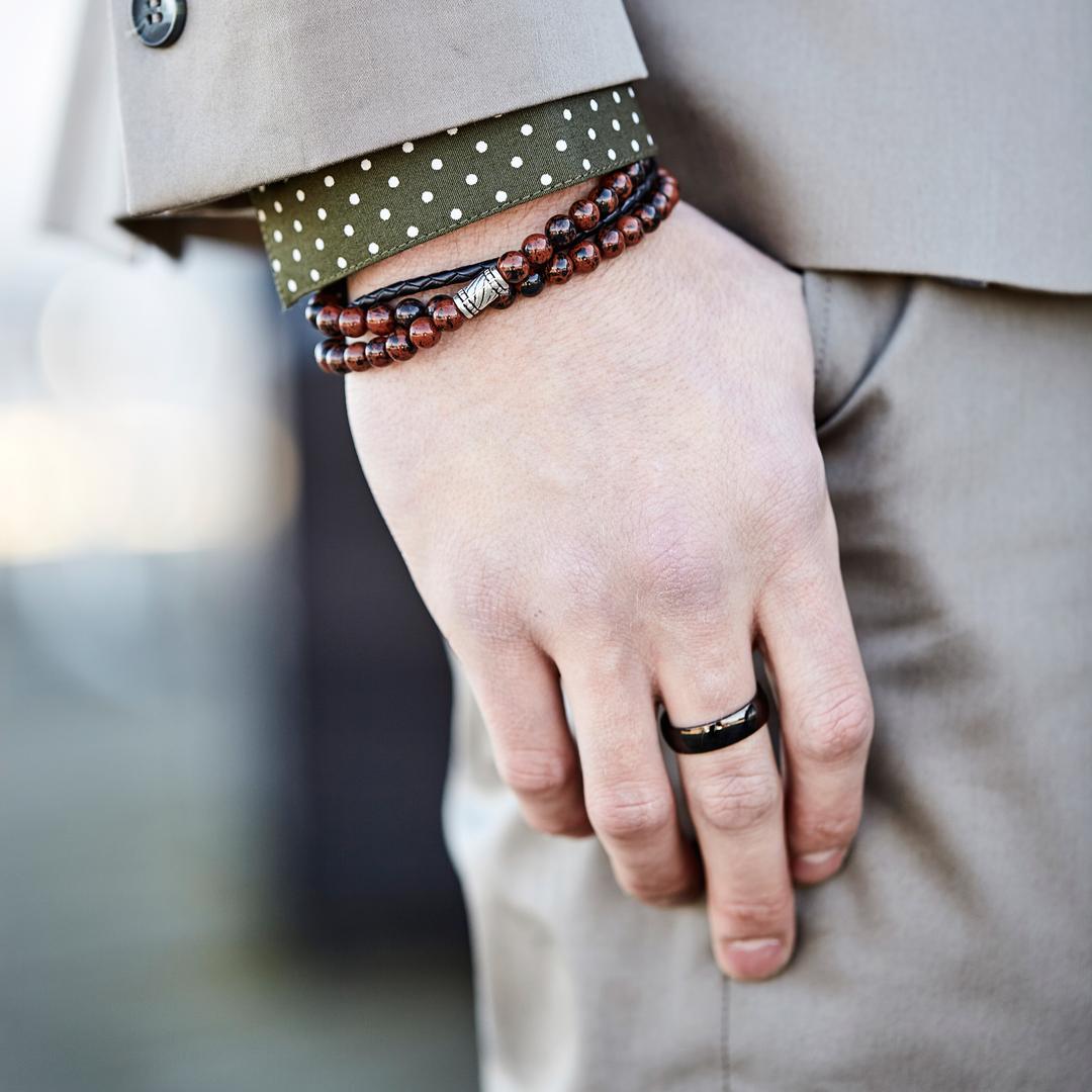 Sentio Rings Sentio | Black Stainless Steel Court Ring | In stock! | Lucleon