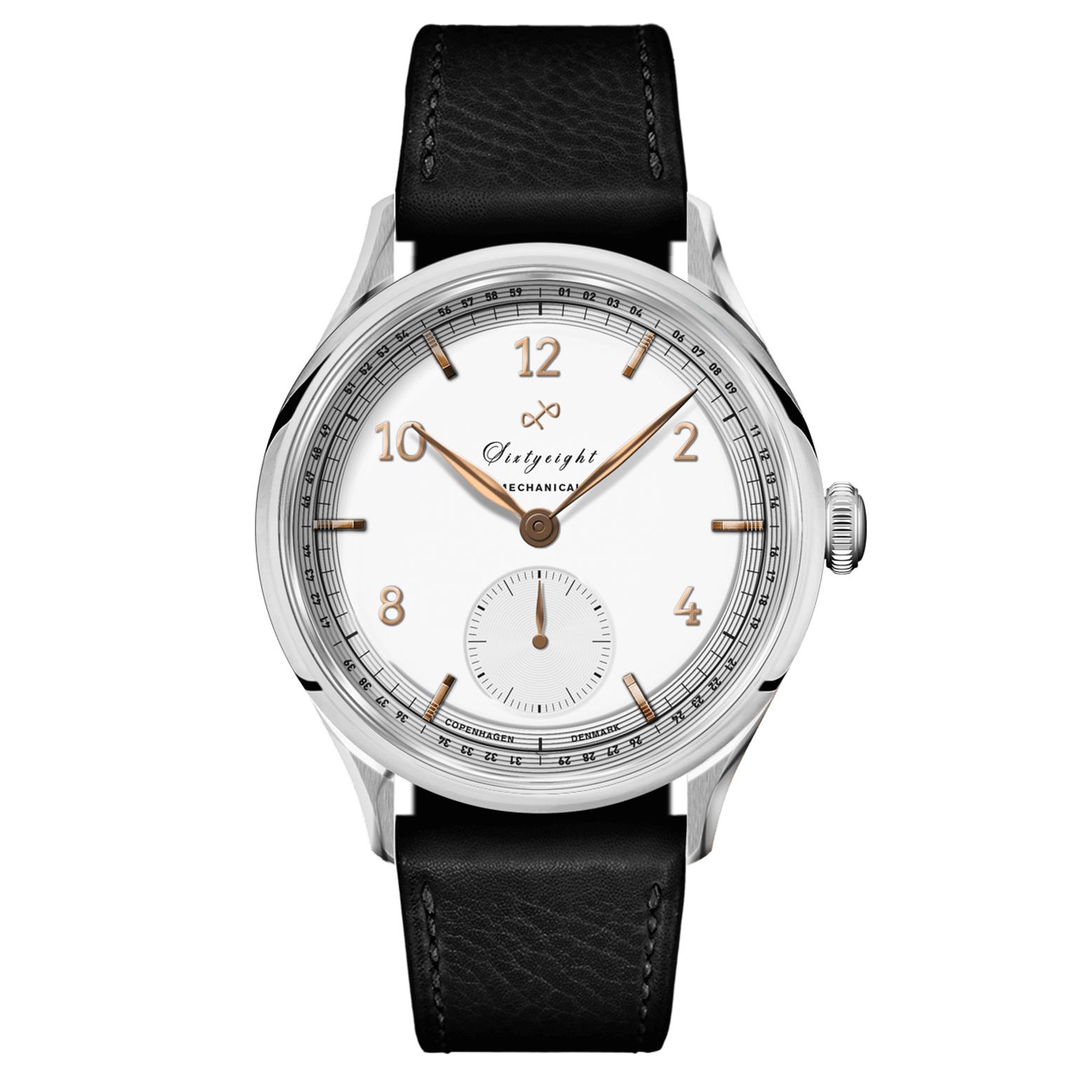 1968 Mechanical | Oțel chirurgical alb și auriu roz 1968 Mechanical | Oțel chirurgical alb și auriu roz
