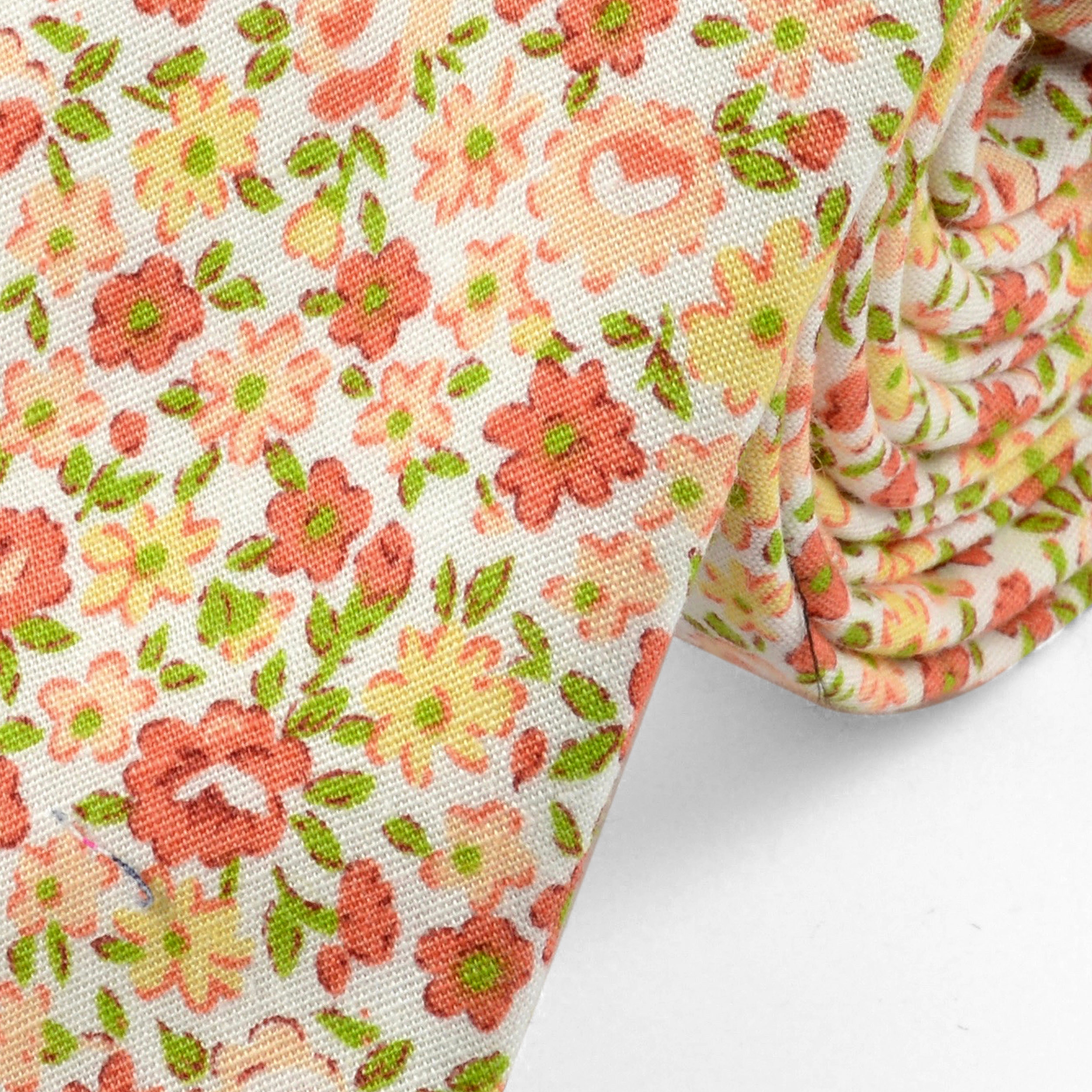 Bavlnená kravata s oranžovými kvetmi - 2