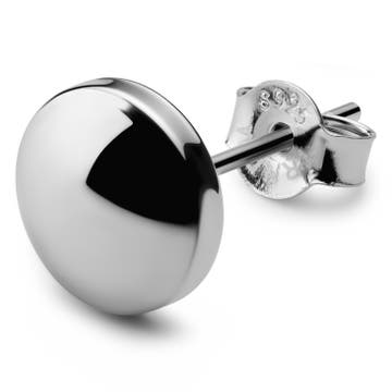 8 mm Rhodium-Plated Sterling Silver Stud Earring 8 mm Rhodium-Plated Sterling Silver Stud Earring