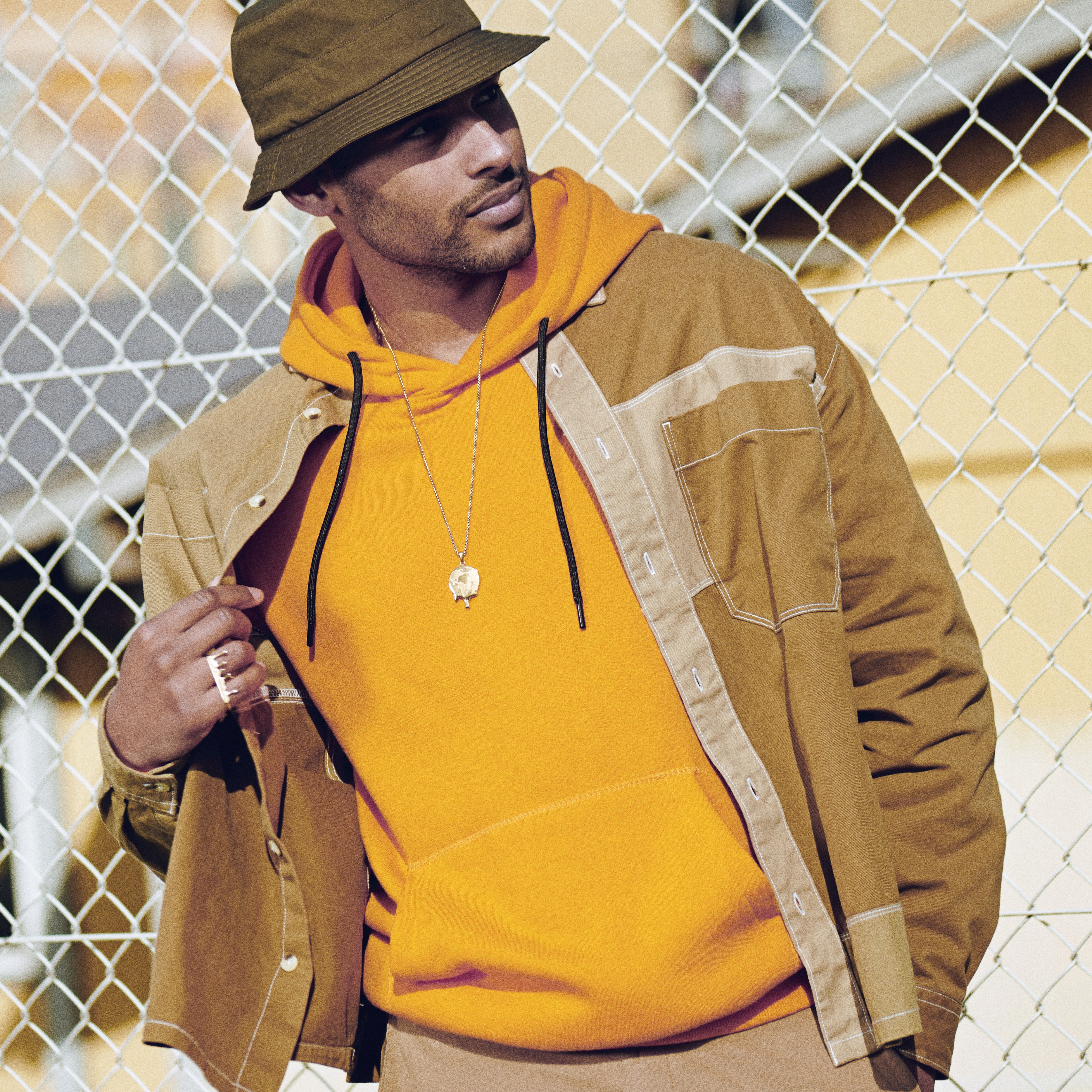 Fahrenheit | Goudkleurige Dubbele Ring van Smeltend Staal - 5