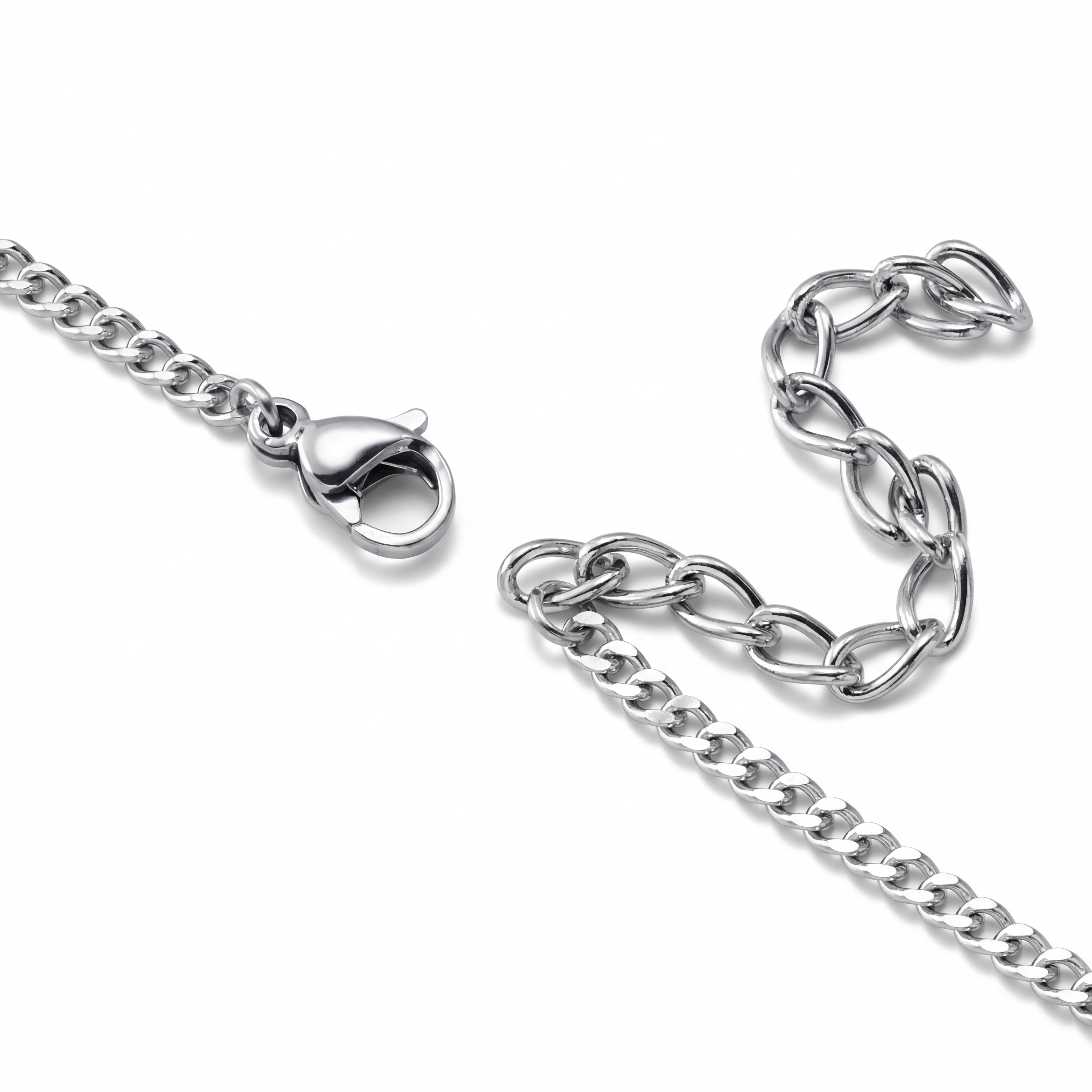 Clover | Ezüst tónusú rozsdamentes acél kis lóhere medál nyaklánc - 4