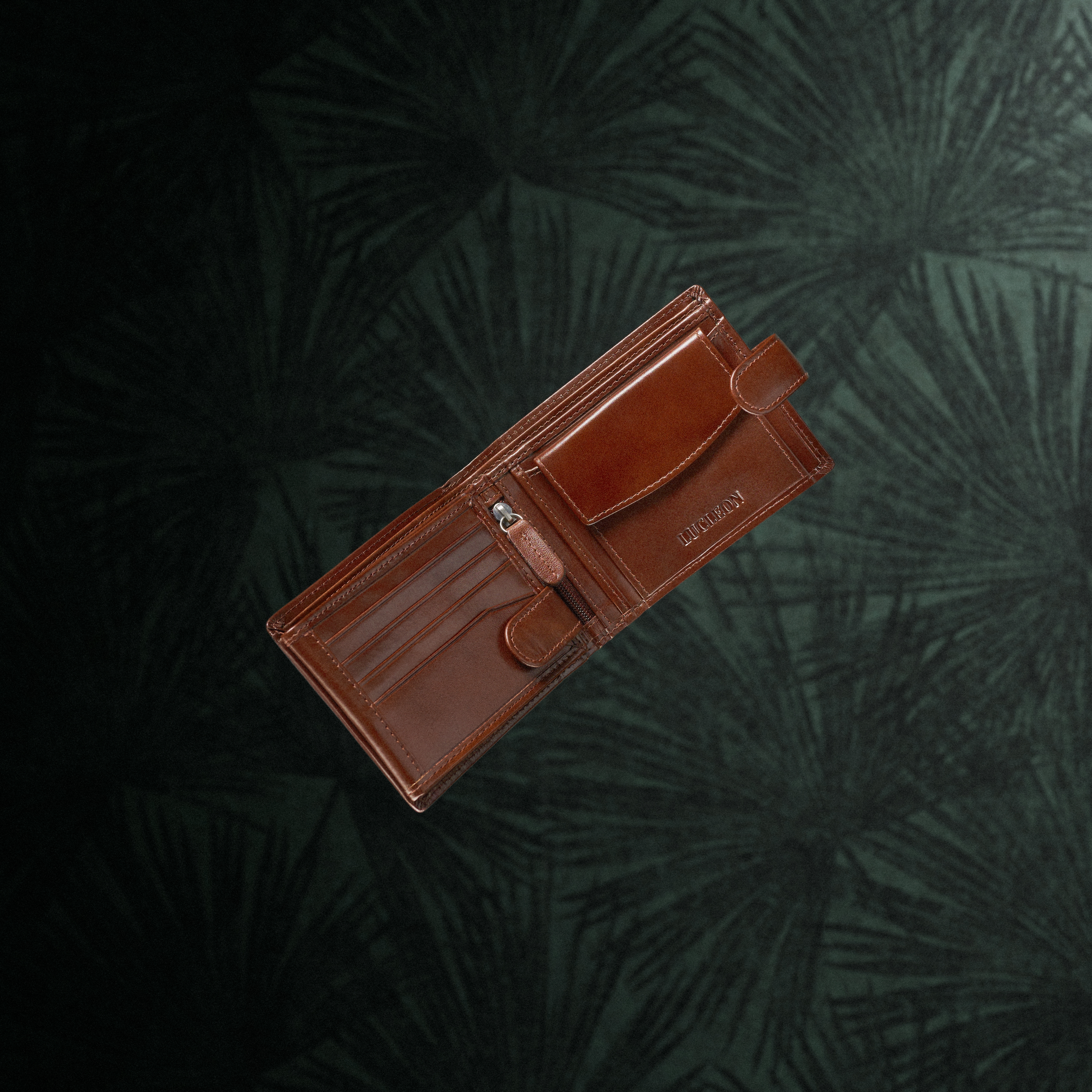 Hellbraune Ergonomische Jasper Leder Geldbörse - 4