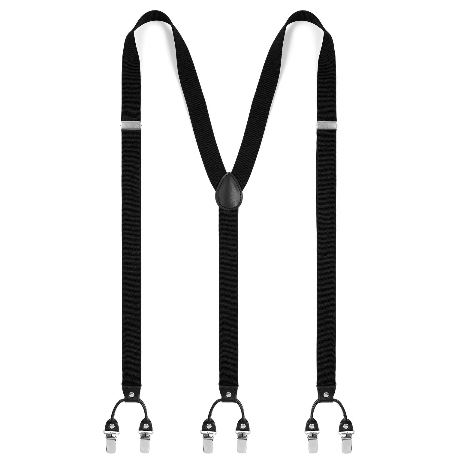 Bretelles noires étroites à pinces - XL Bretelles noires étroites à pinces - XL