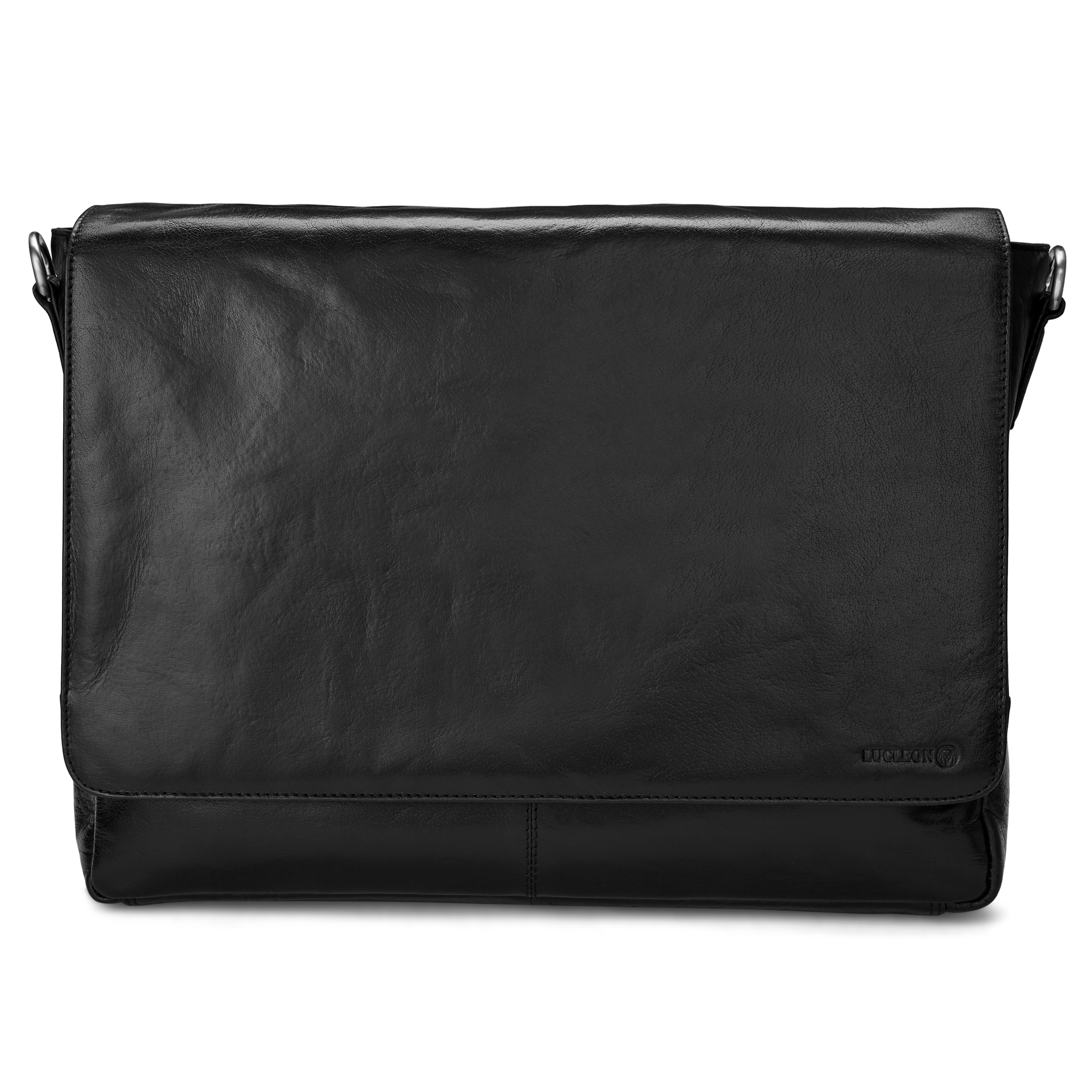 California Black Leather Messenger Bag In stock! Lucleon