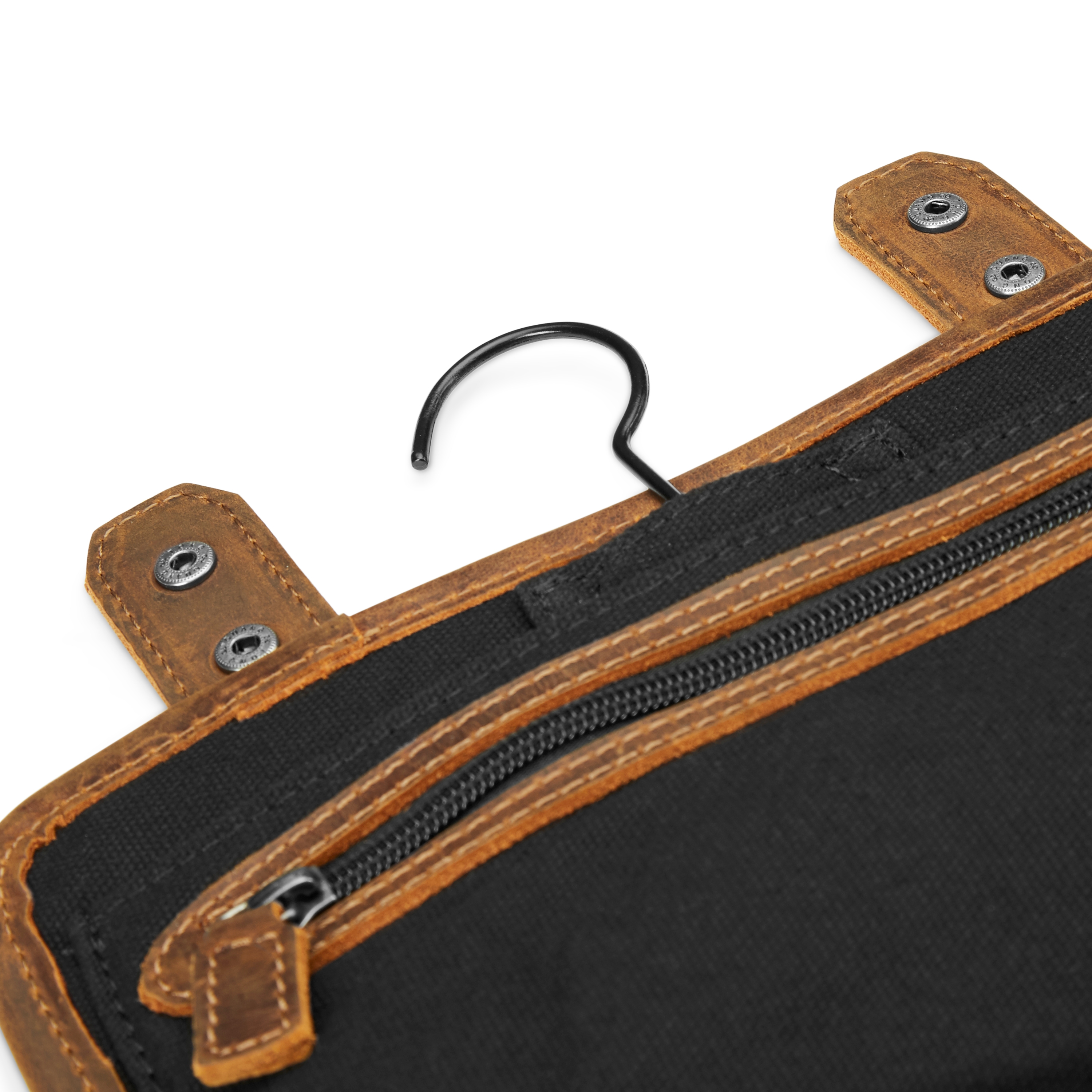 Sylas Tarpa Kulturbeutel In Schwarz & Hellbraun - 6