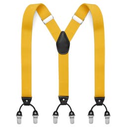 Wide Golden Yellow Clip-On Braces 
