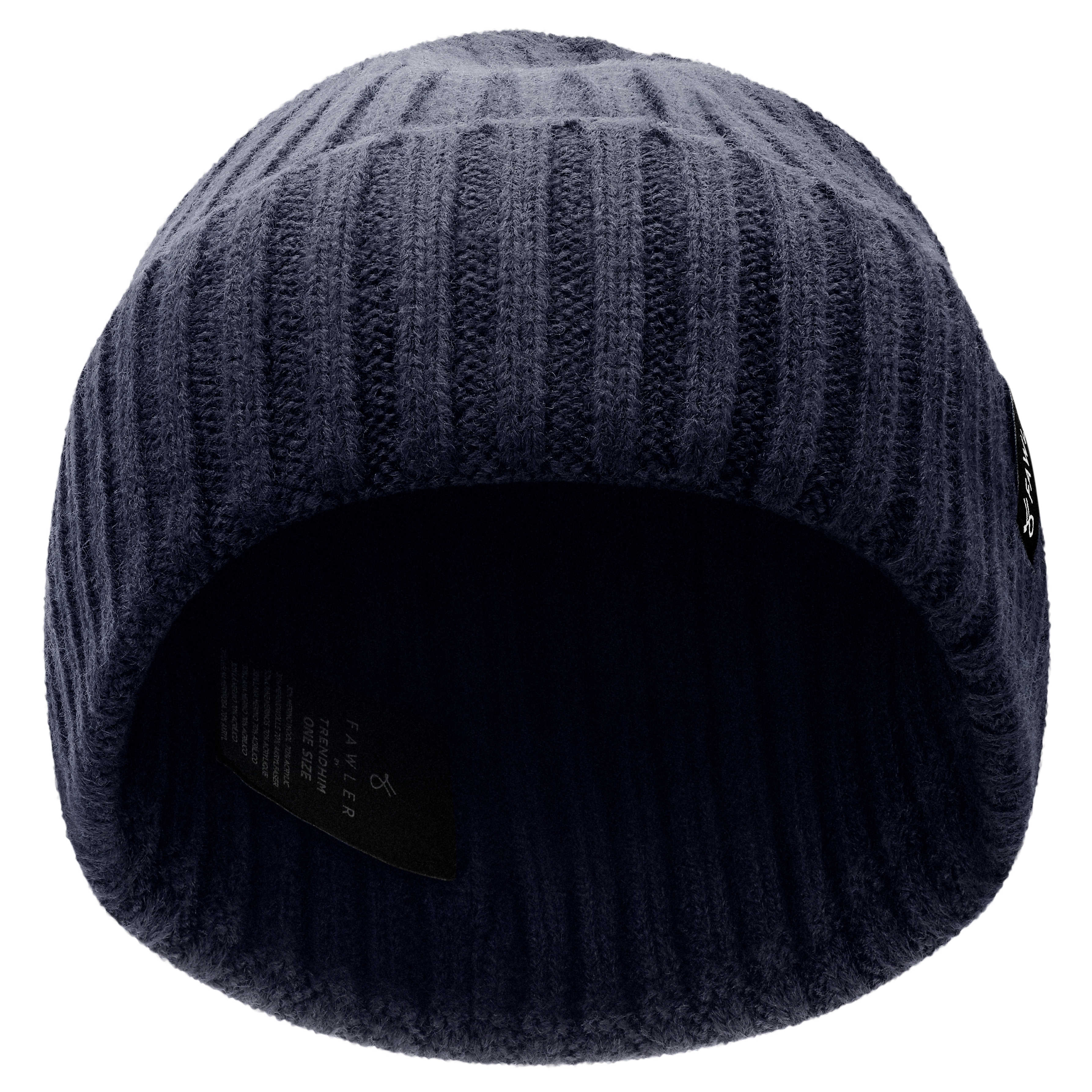 Arctic | Tummansininen Ribbineulottu Villasekoitepipo - 2