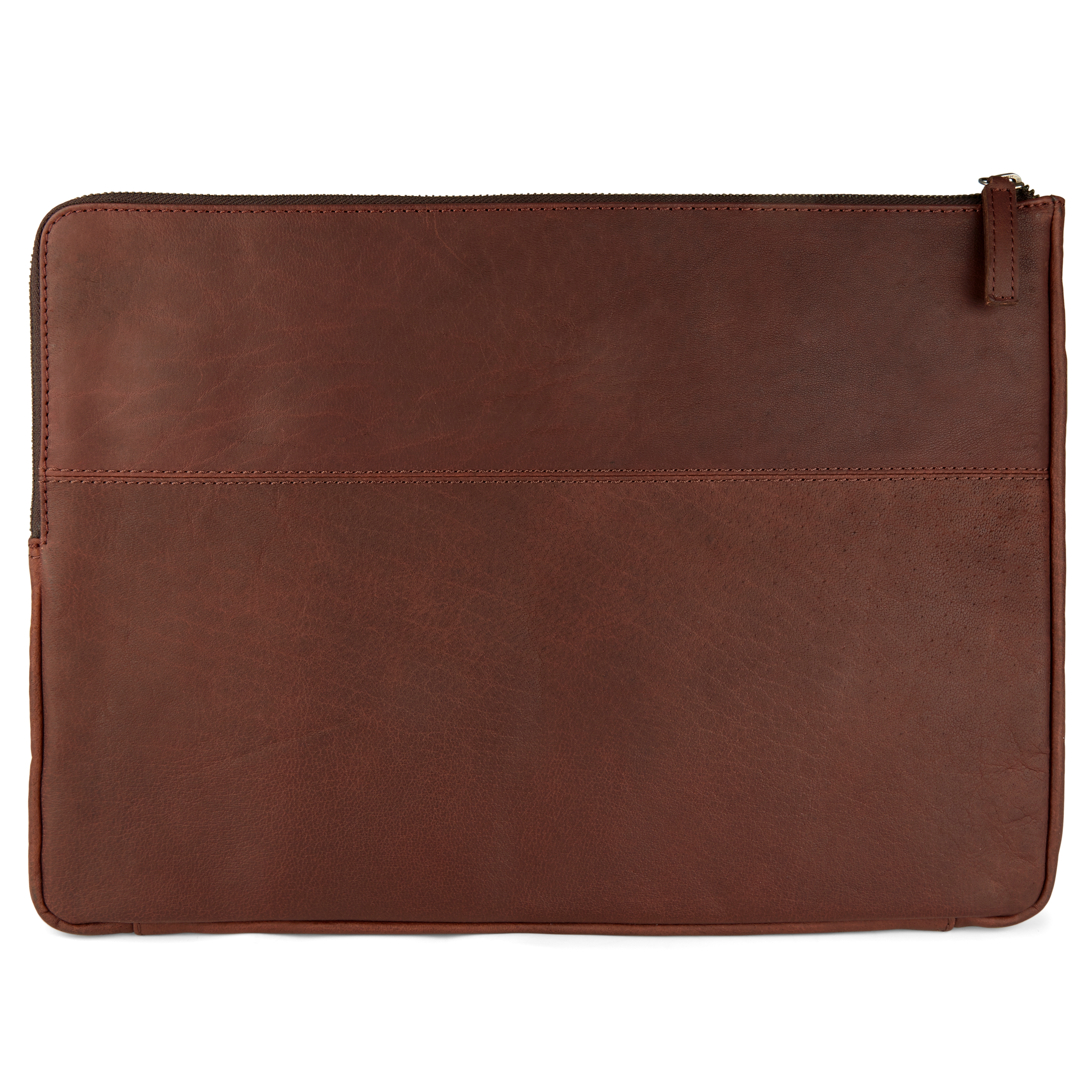 Μικρή Καφέ Δερμάτινη Θήκη Μεταφοράς Laptop Oxford - 3