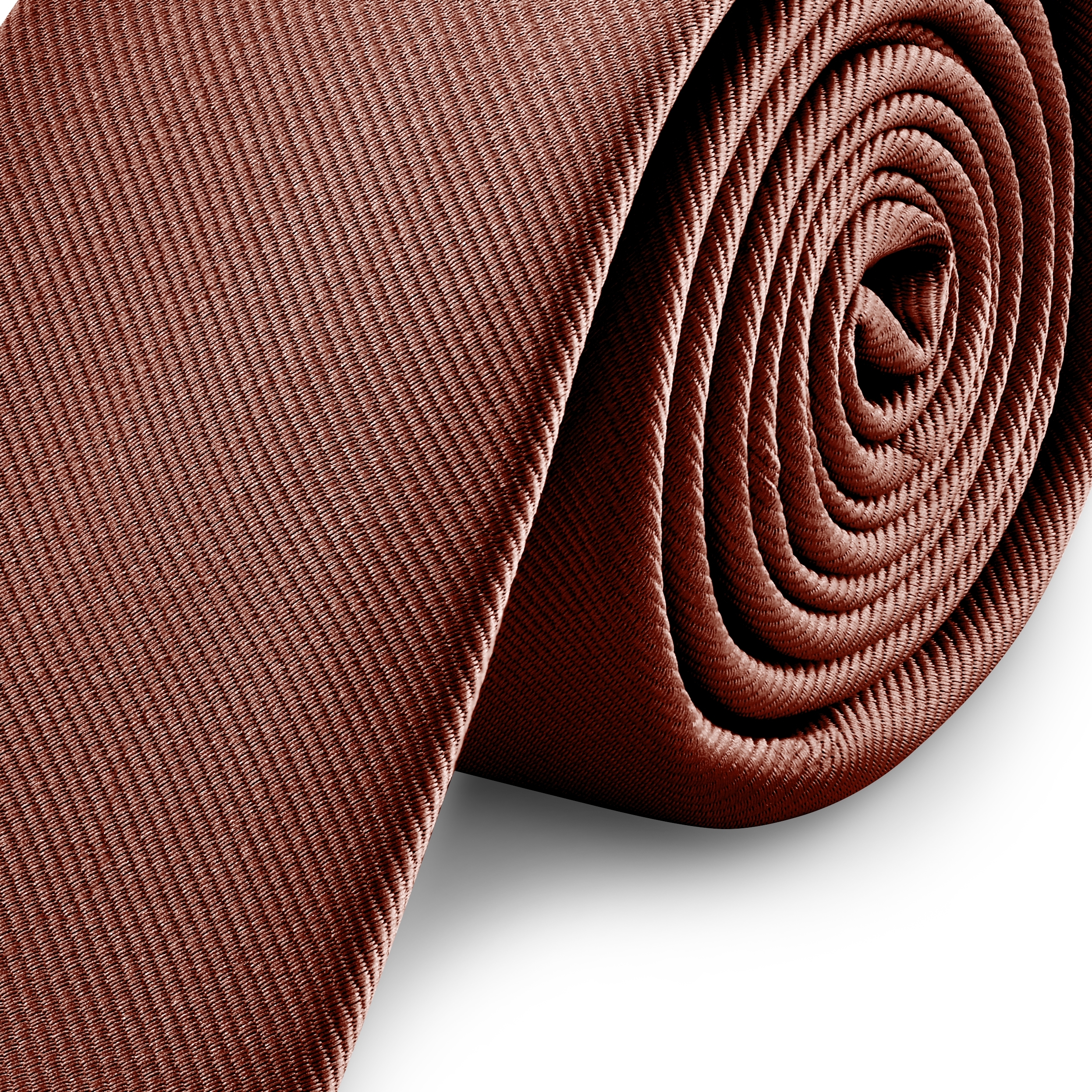 6 cm Terracotta Grosgrain Skinny Tie - 3