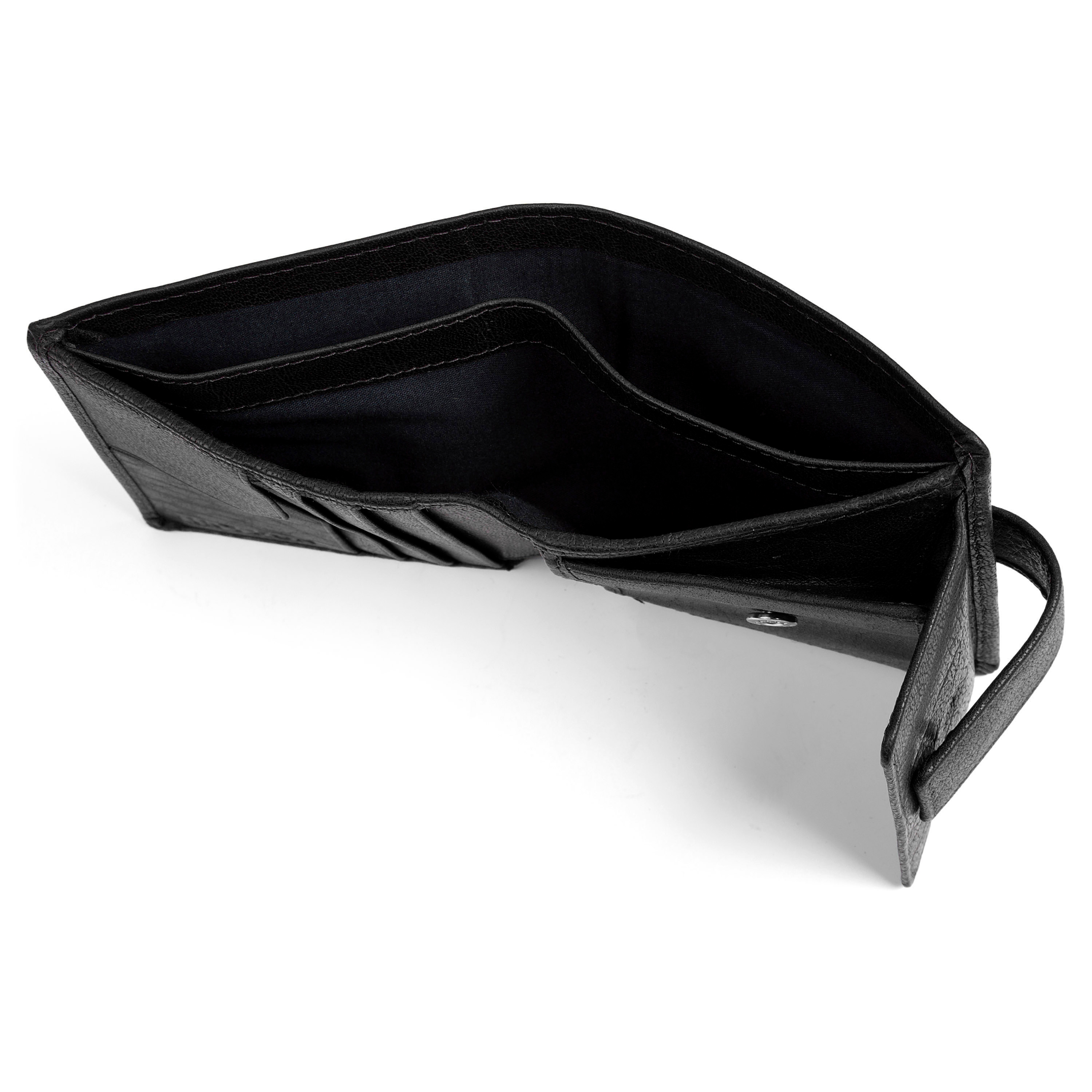 Montreal Kompakte Schwarze RFID Leder Geldbörse - 6