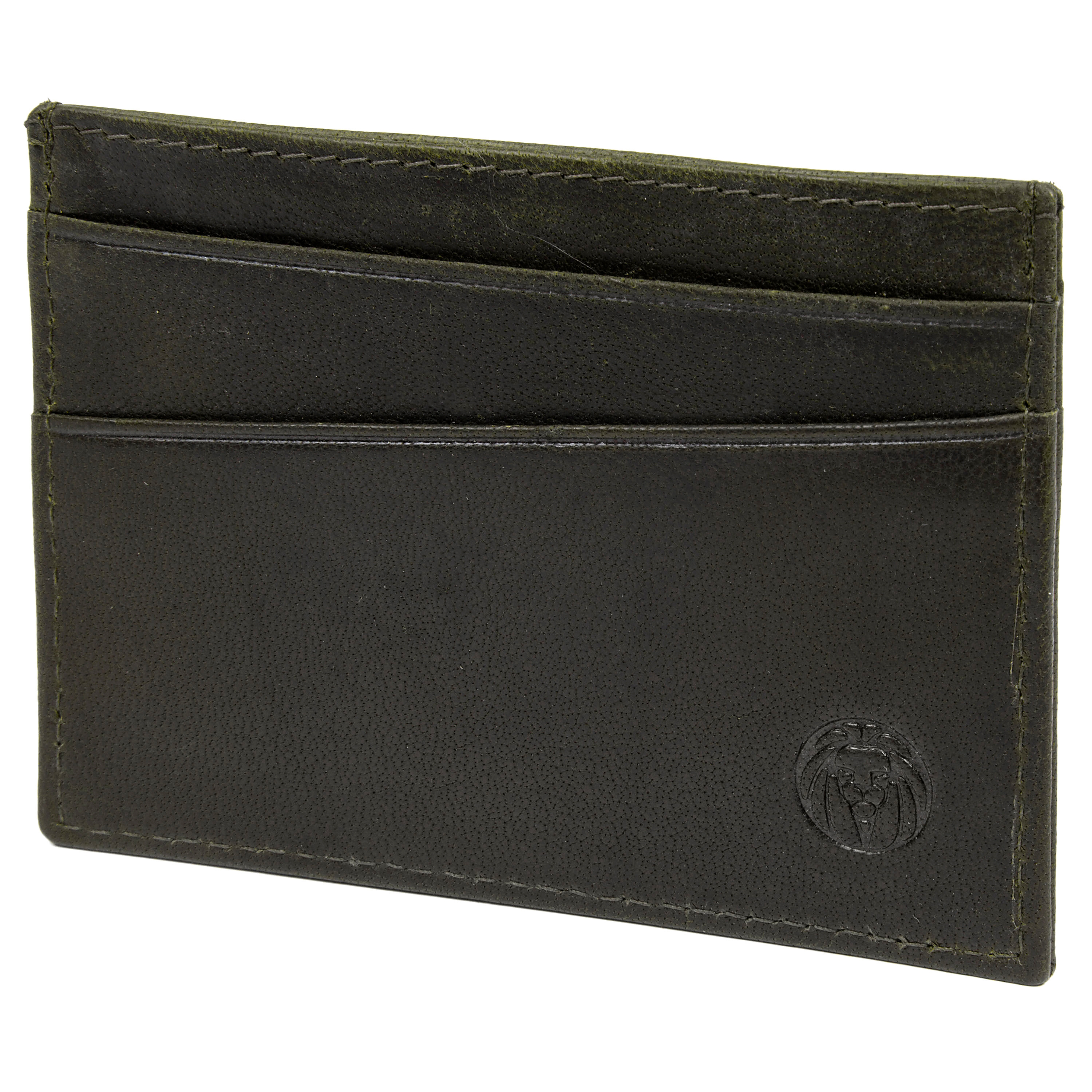 Mini Porta-cartões em Pele Verde Azeitona RFID Montreal  - 1