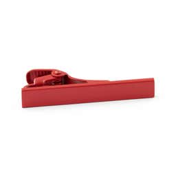 Short Cherry Red  Square Tie Clip