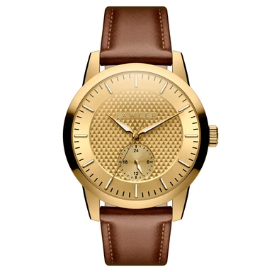 Dayton | Goudkleurig Roestvrijstalen Horloge met Gouden Getextureerde Wijzerplaat Dayton | Goudkleurig Roestvrijstalen Horloge met Gouden Getextureerde Wijzerplaat