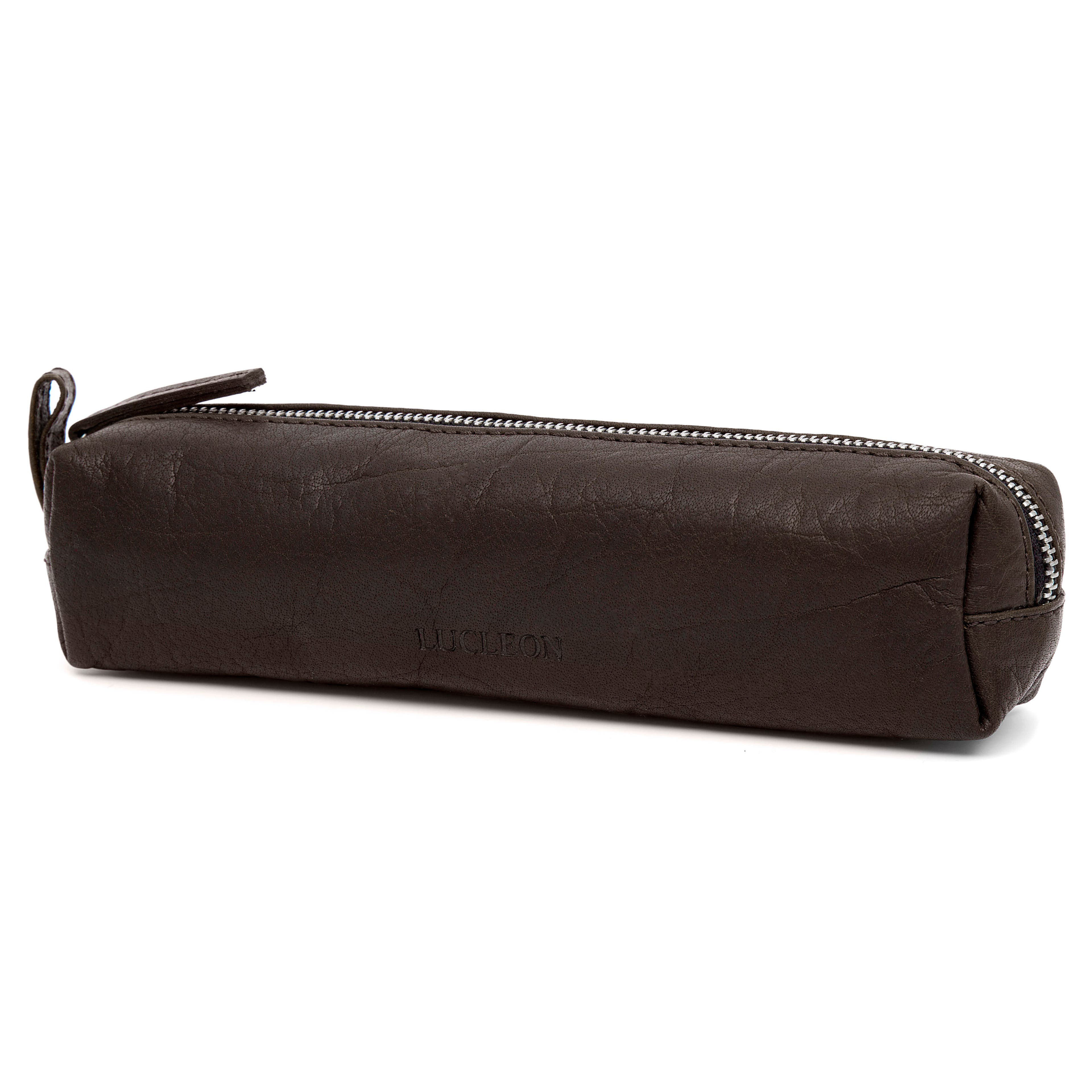 Montreal | Compact Taupe Leather Wash Bag