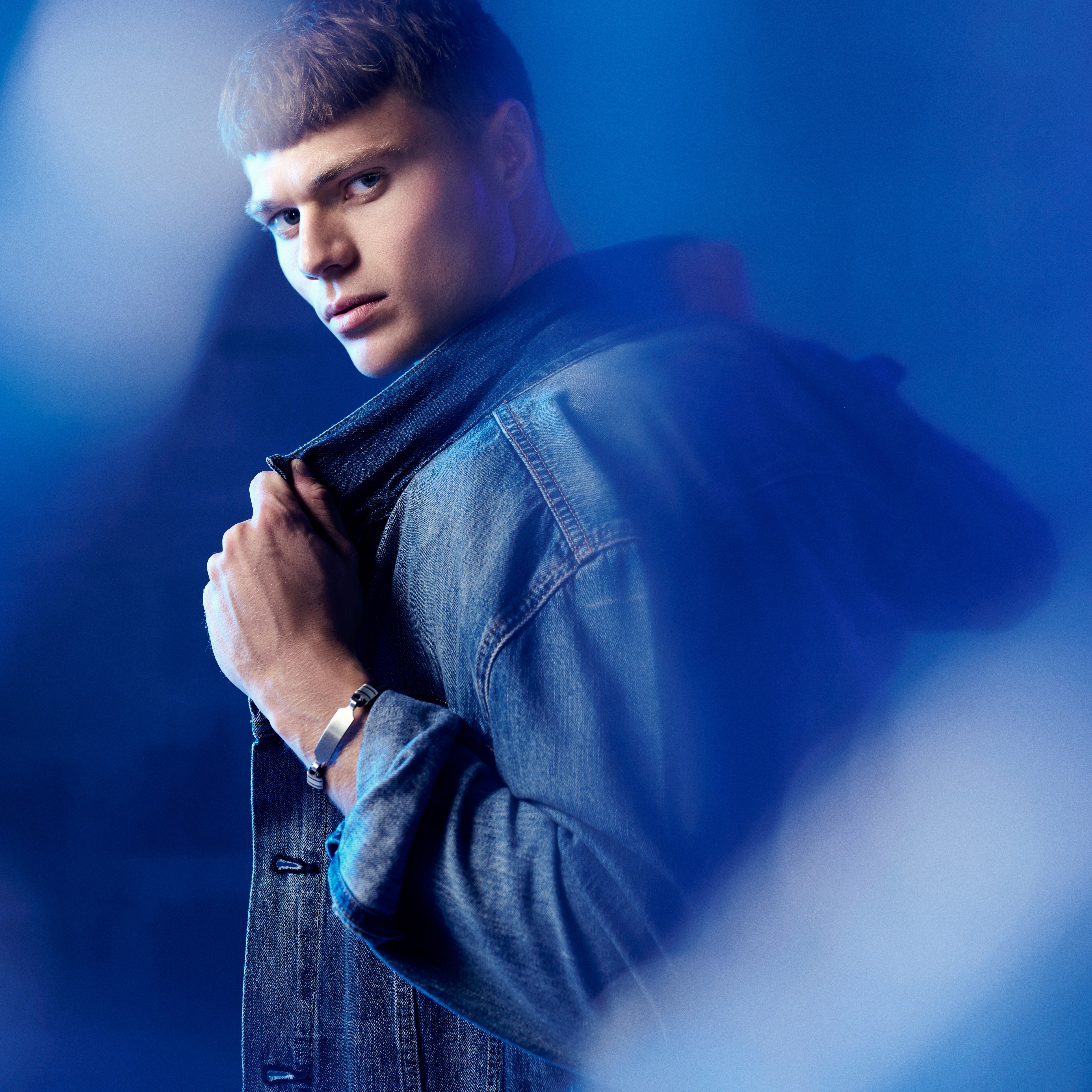 Nomen | Svart Läderarmband med Silverfärgad ID-platta - 3